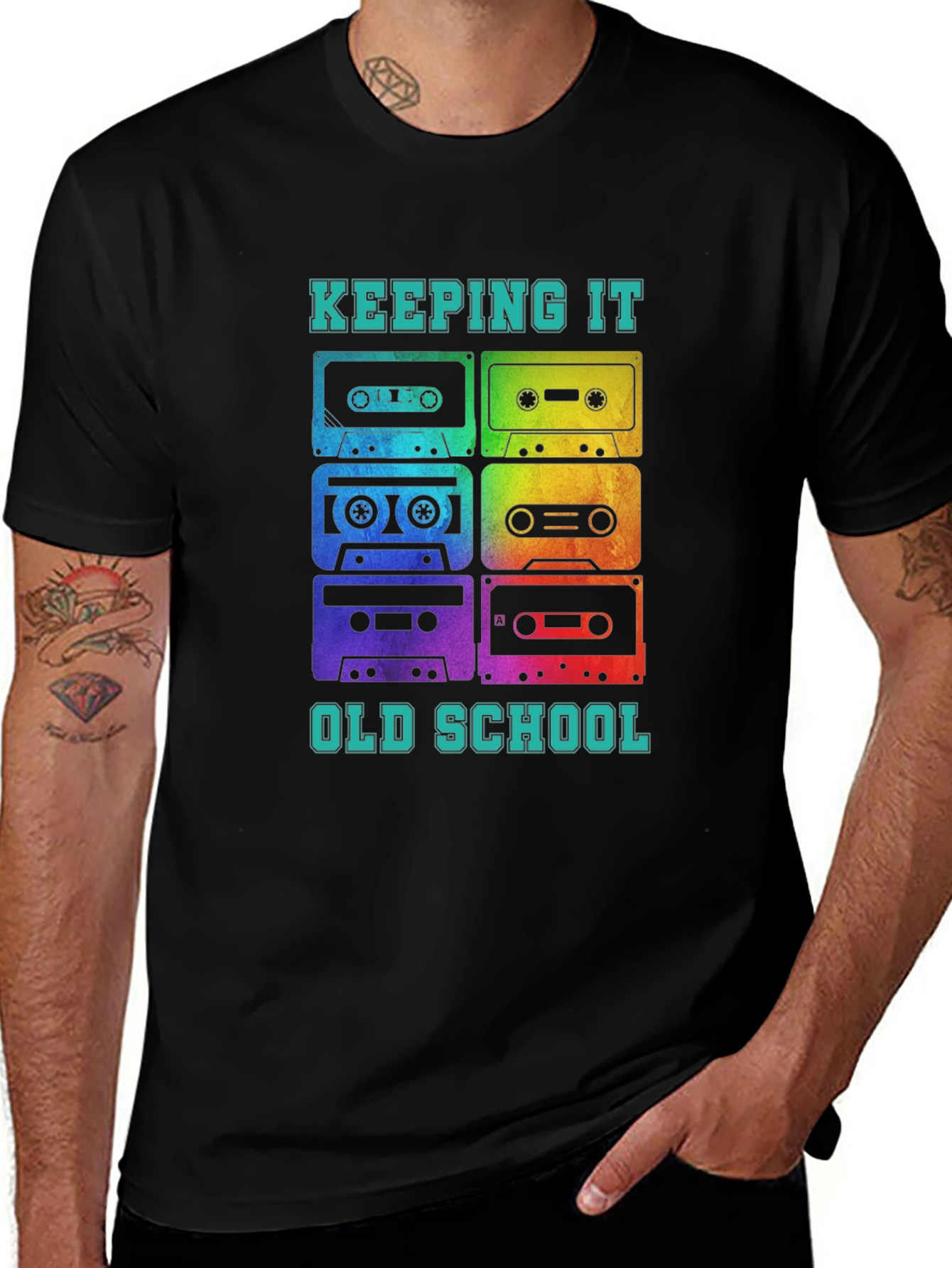 Variant 28 of Retro Cassette T-Shirt - Keeping It Old School