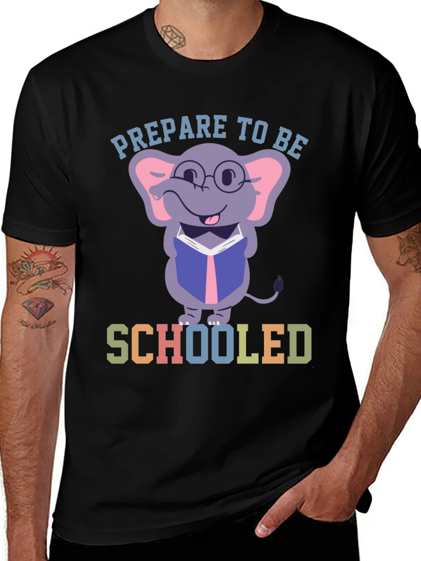 Variant 12 of Schooled Elephant T-Shirt - Back to School