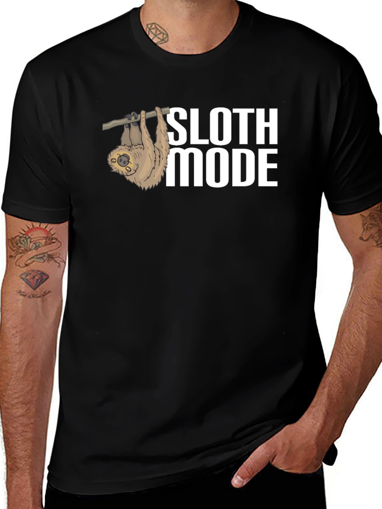 Variant 29 of Sloth Mode Graphic T-Shirt - Relax and Unwind