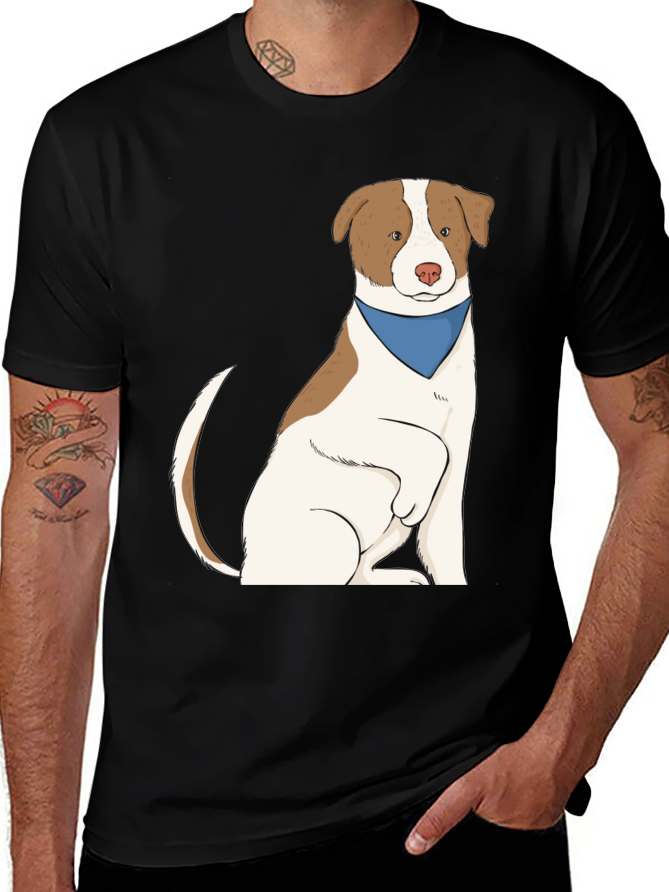 Dog Graphic T-Shirt - Cartoon Canine Tee