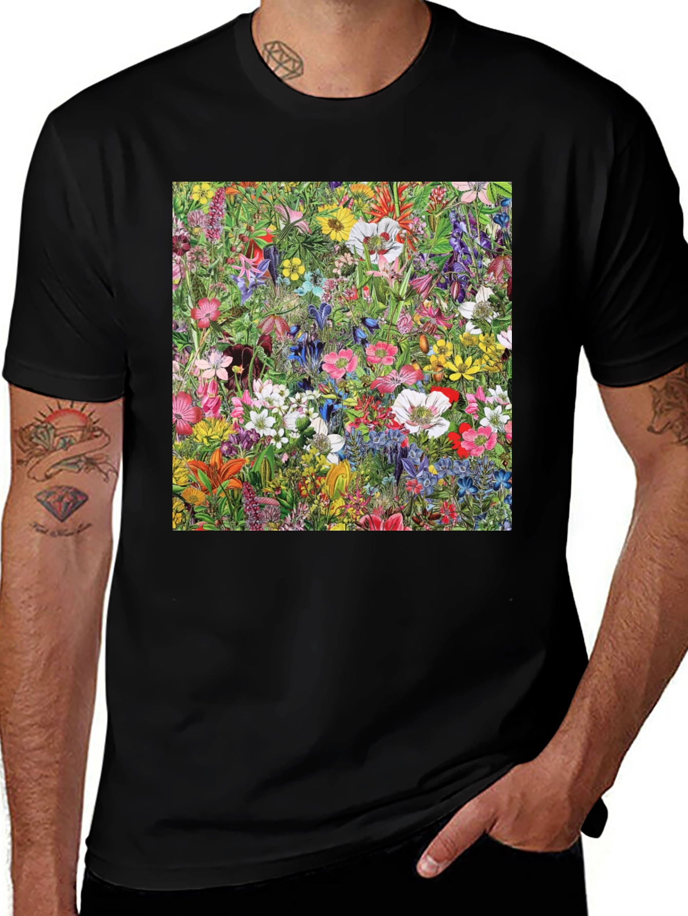 Variant 23 of Floral Print Crew Neck T-Shirt