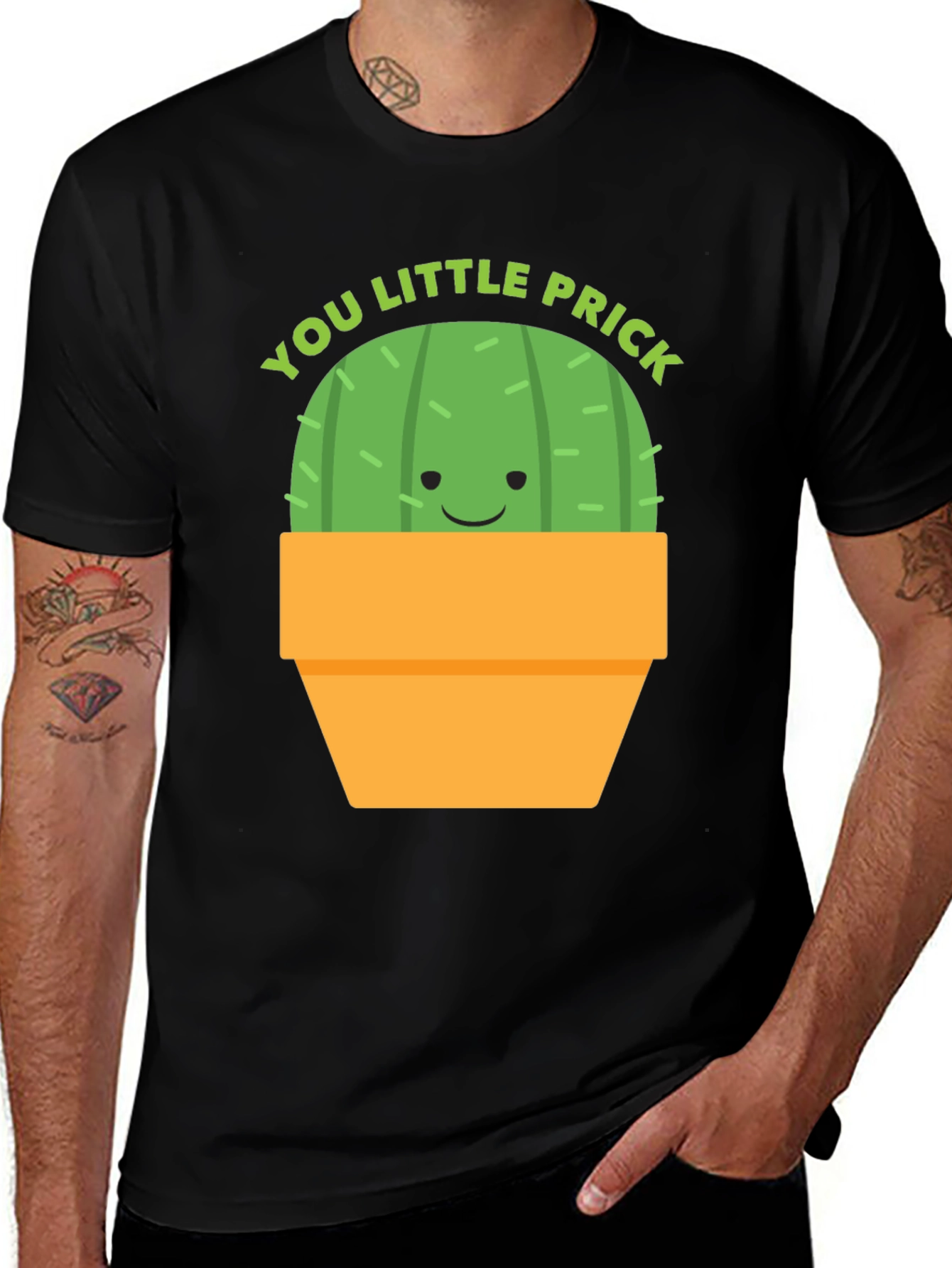 Variant 24 of You Little Prick Cactus Graphic Tee - Black