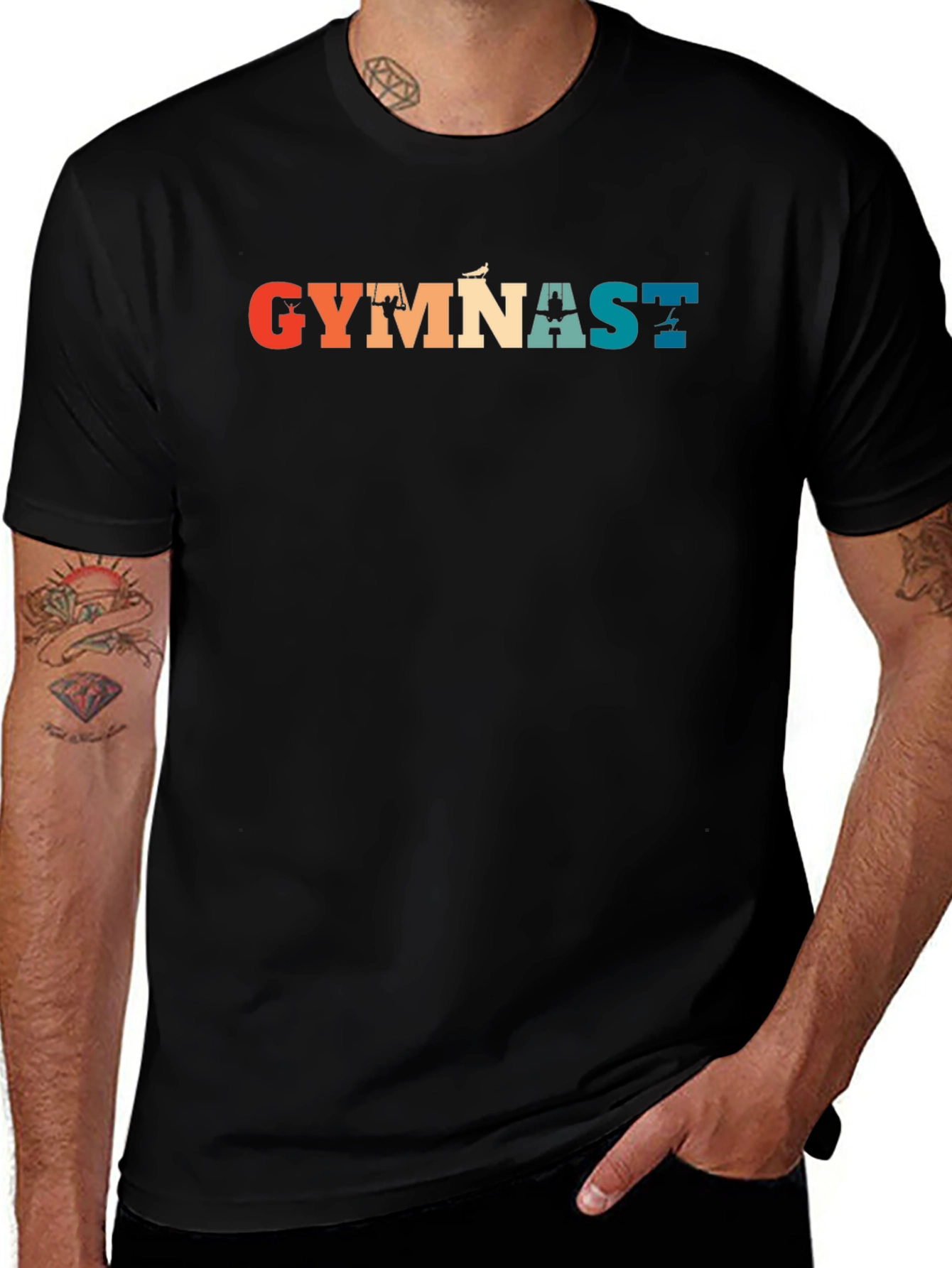 Variant 3 of Gymnast Retro Graphic T-Shirt