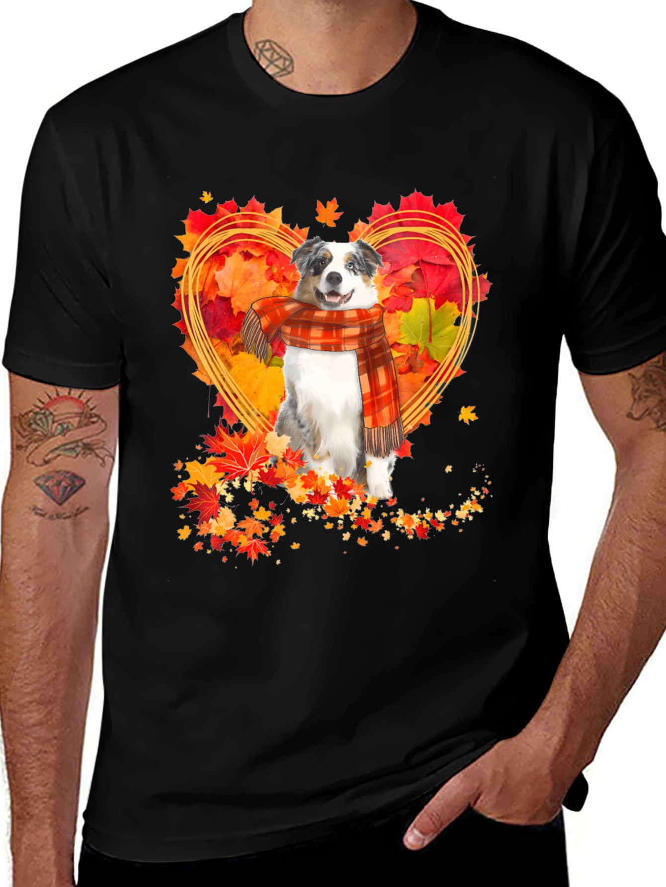 Variant 7 of Autumn Dog Lover T-Shirt - Heart of Fall