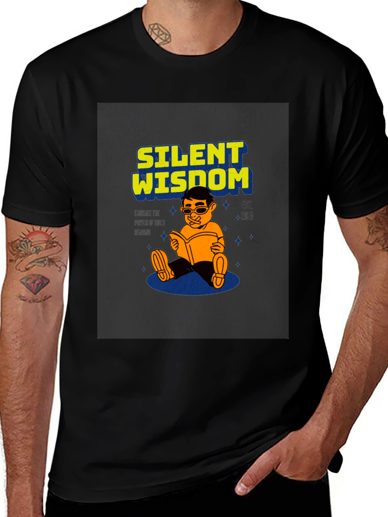 Variant 26 of Silent Wisdom T-Shirt - Black