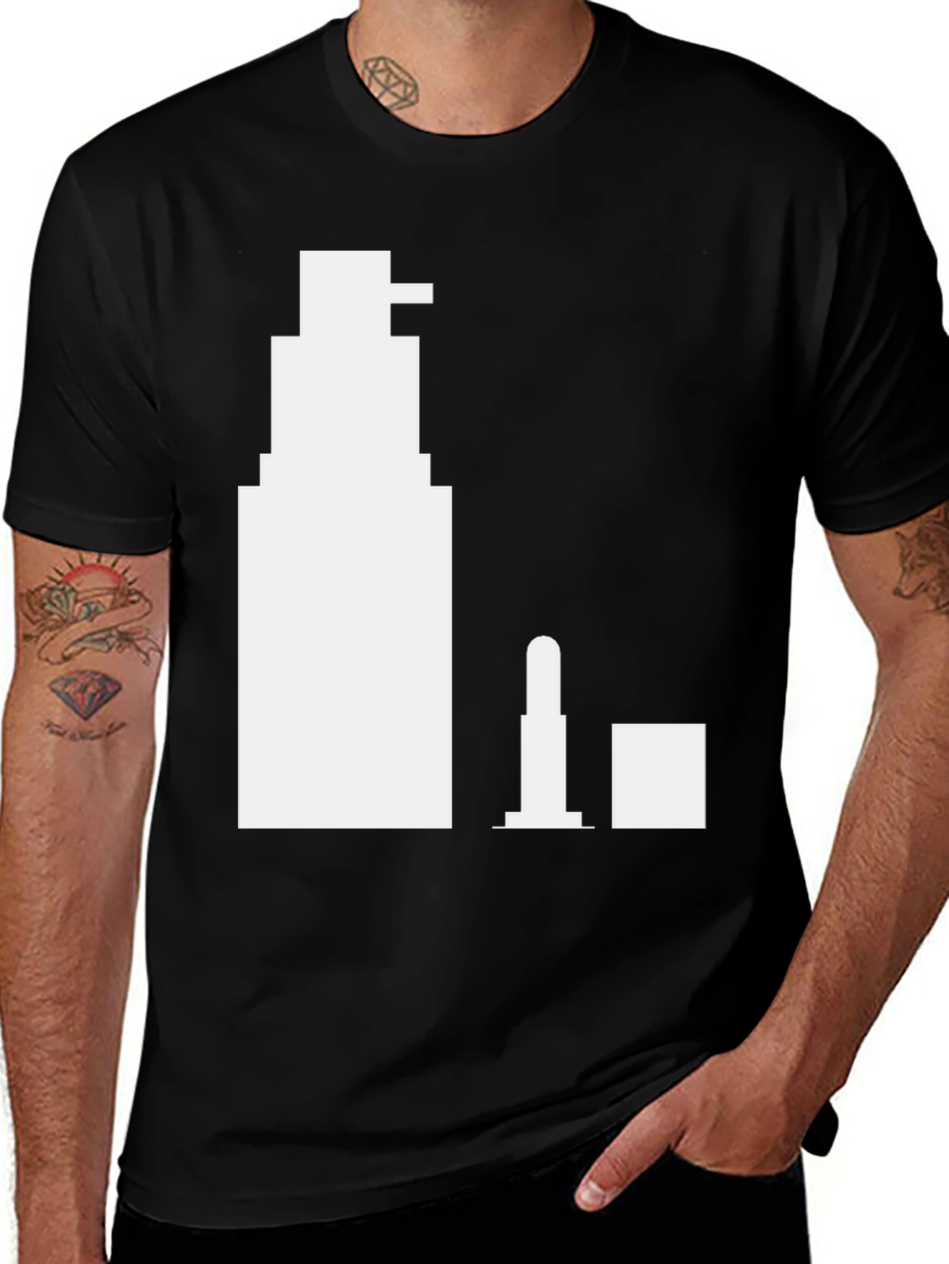 Variant 16 of Abstract Building Block Graphic Tee