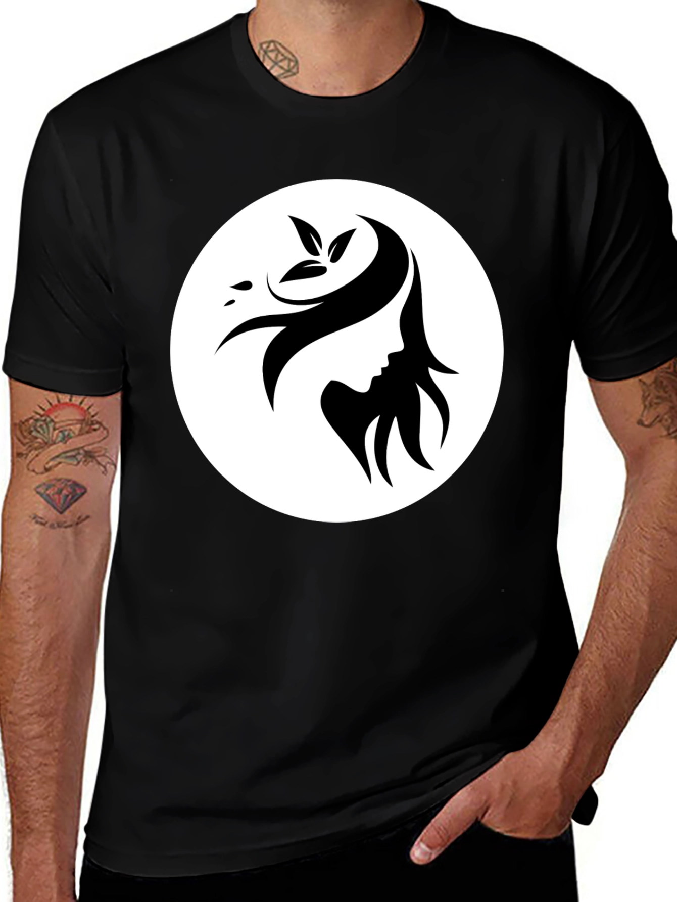 Variant 2 of Elegant Woman Silhouette Graphic T-Shirt