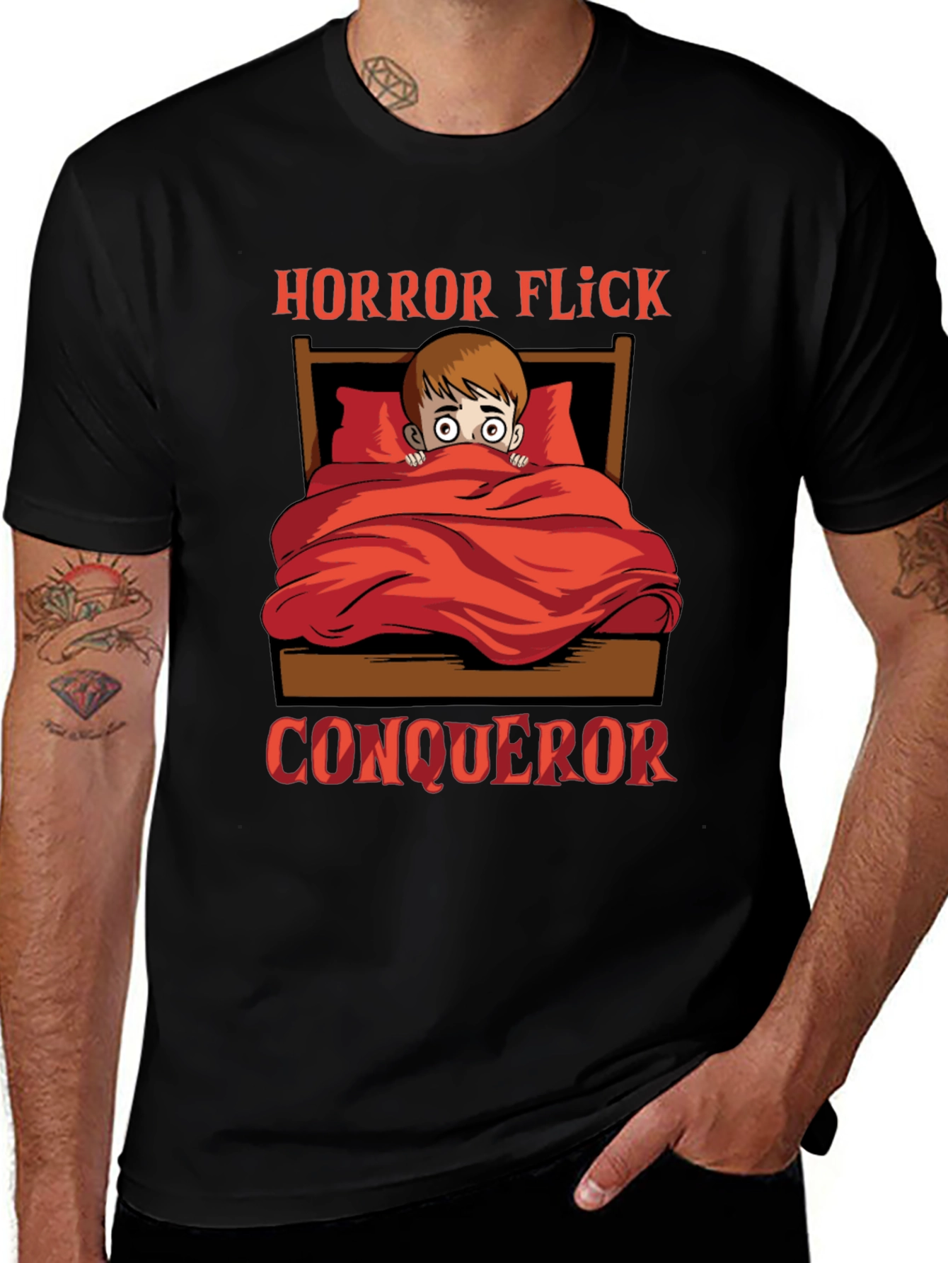 Variant 10 of Horror Flick Conqueror Graphic Tee