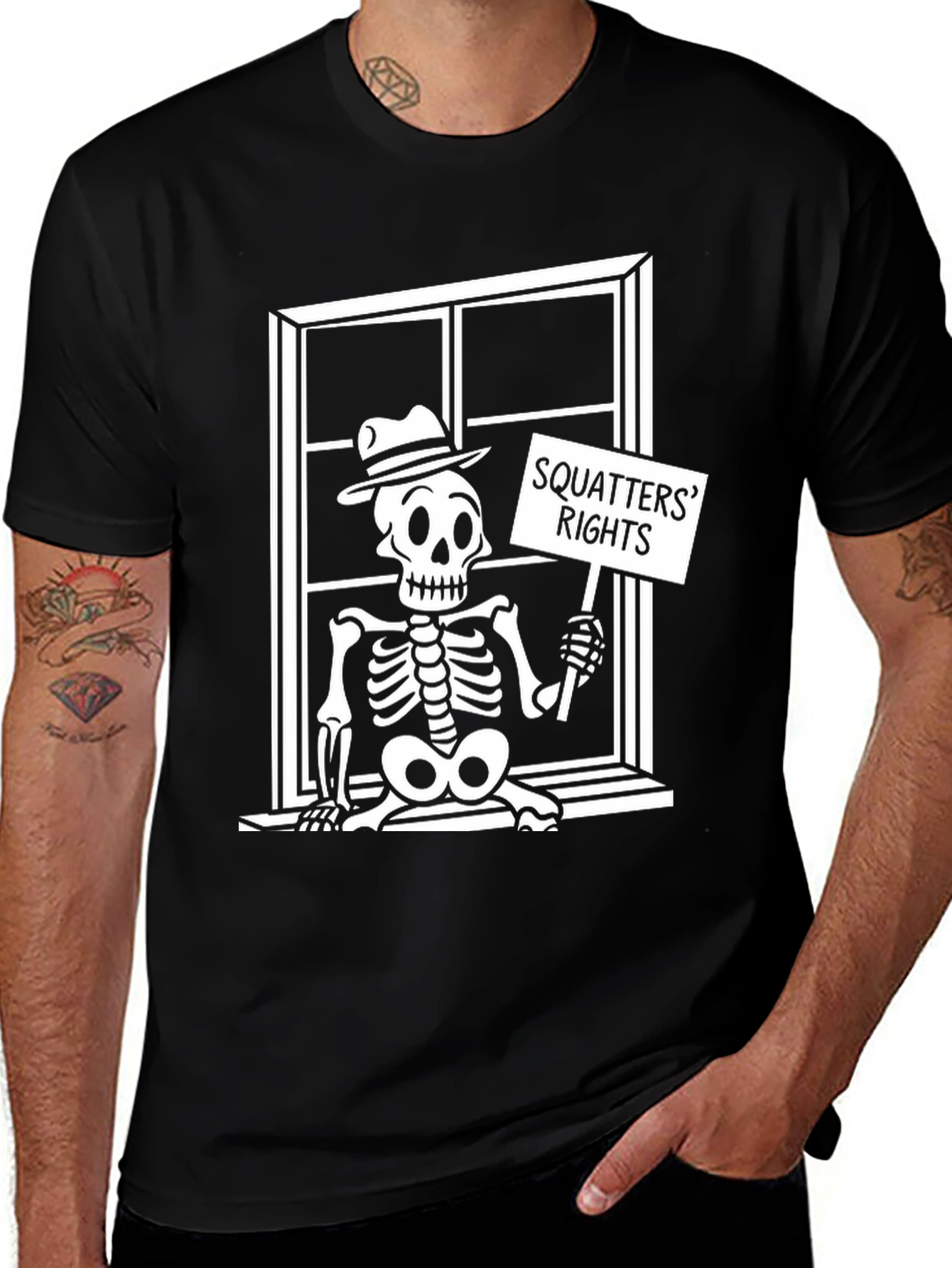 Variant 11 of Squatters' Rights Skeleton Graphic Tee