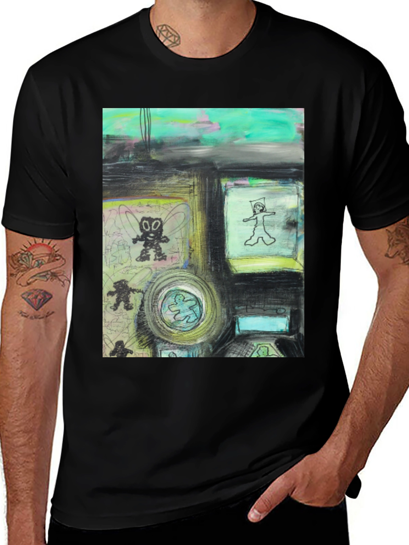 Variant 15 of Artistic Graphic Print T-Shirt