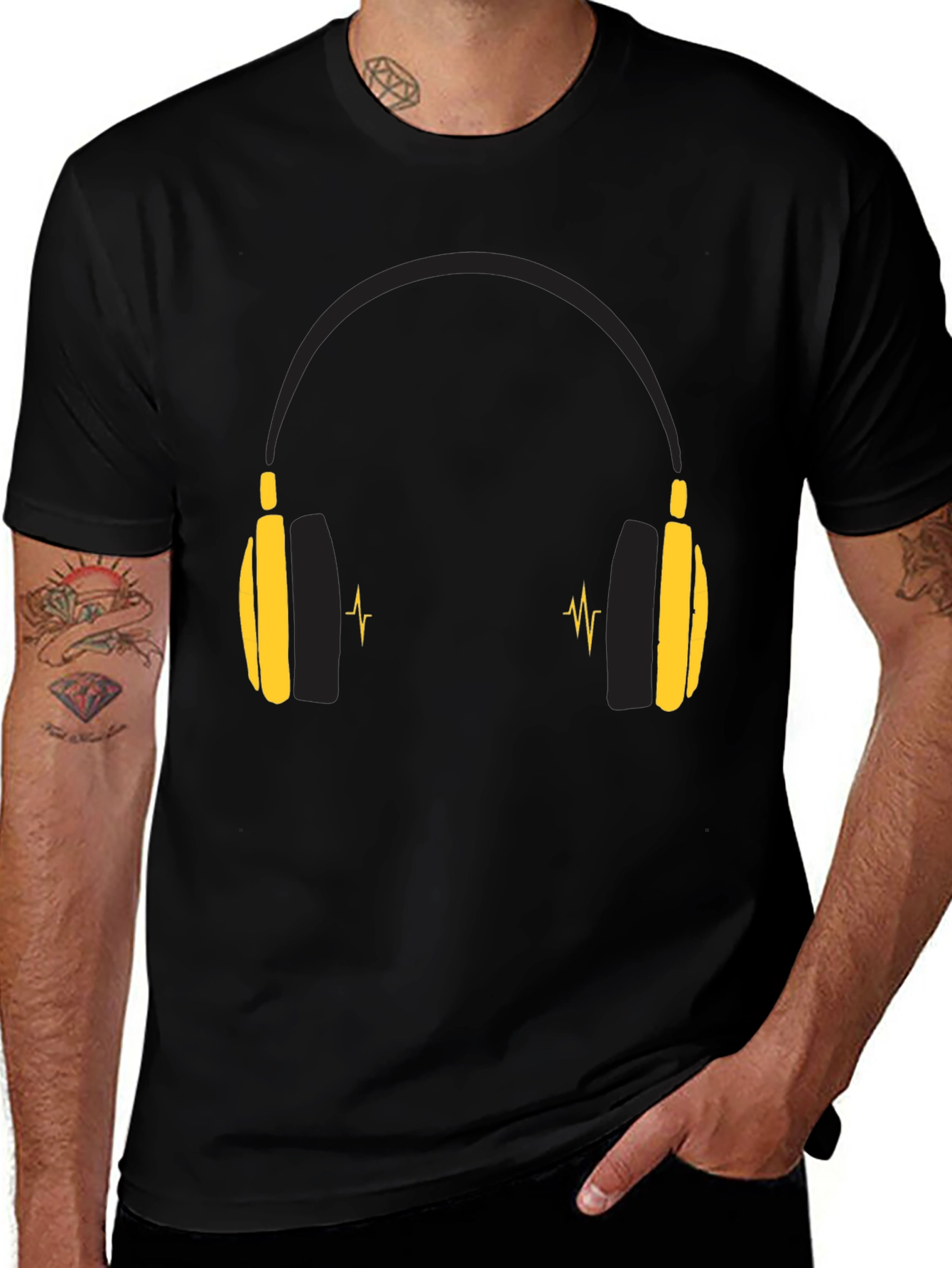 Variant 20 of Headphone Graphic Tee - Music Lover Shirt