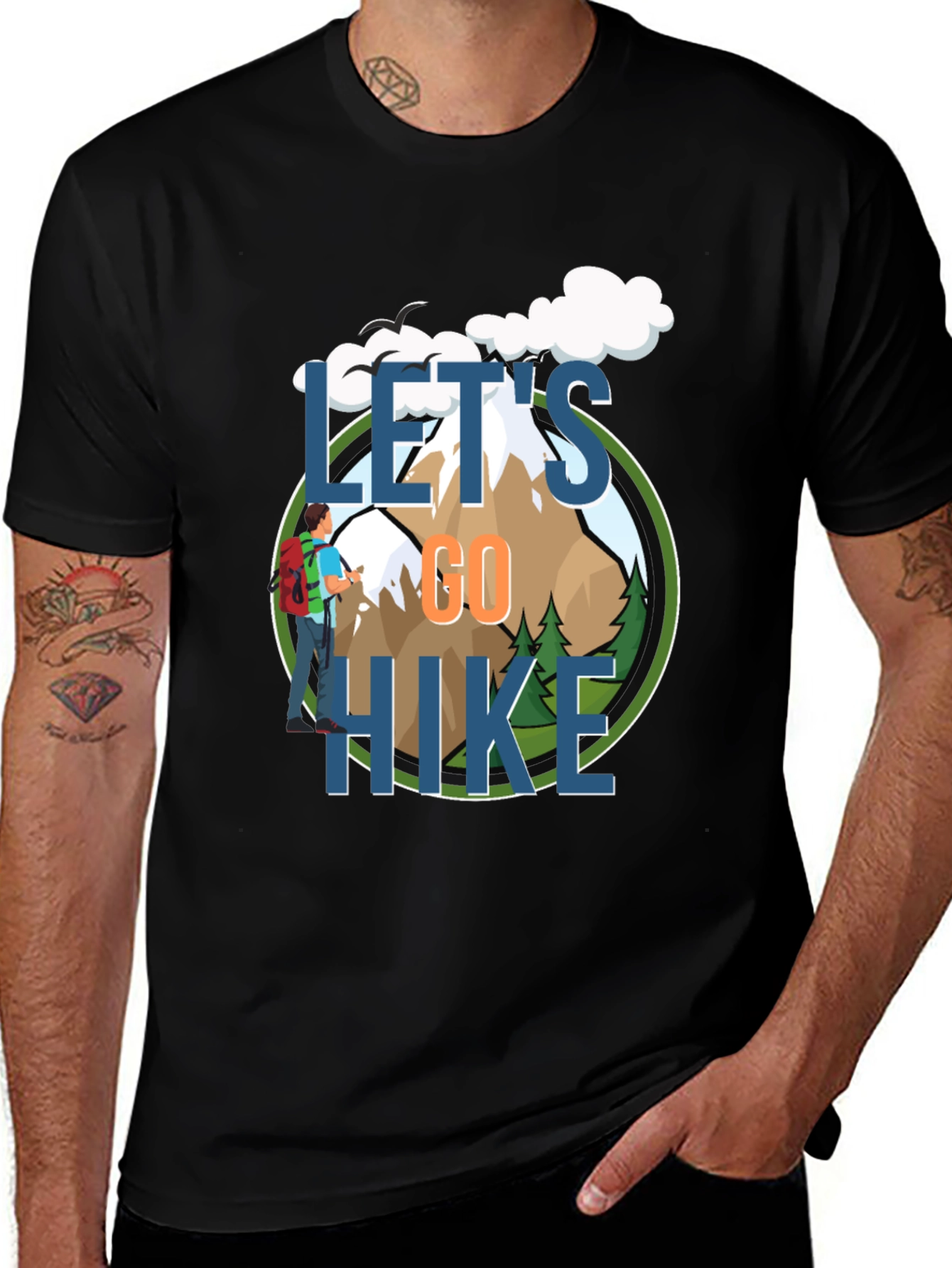 Variant 5 of Let's Go Hike T-Shirt - Adventure Awaits!