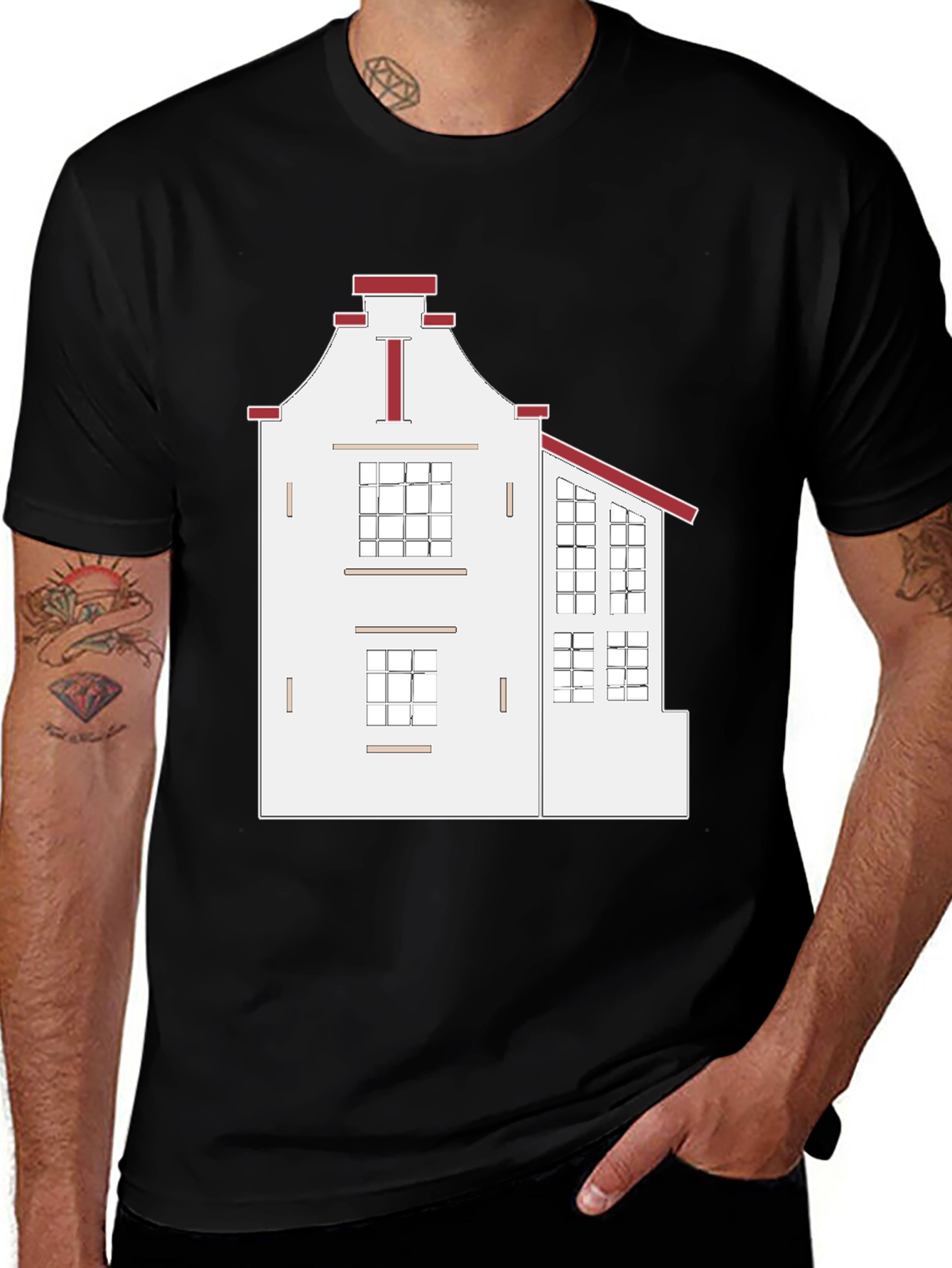 Amsterdam House T-Shirt - Unique Architecture Tee