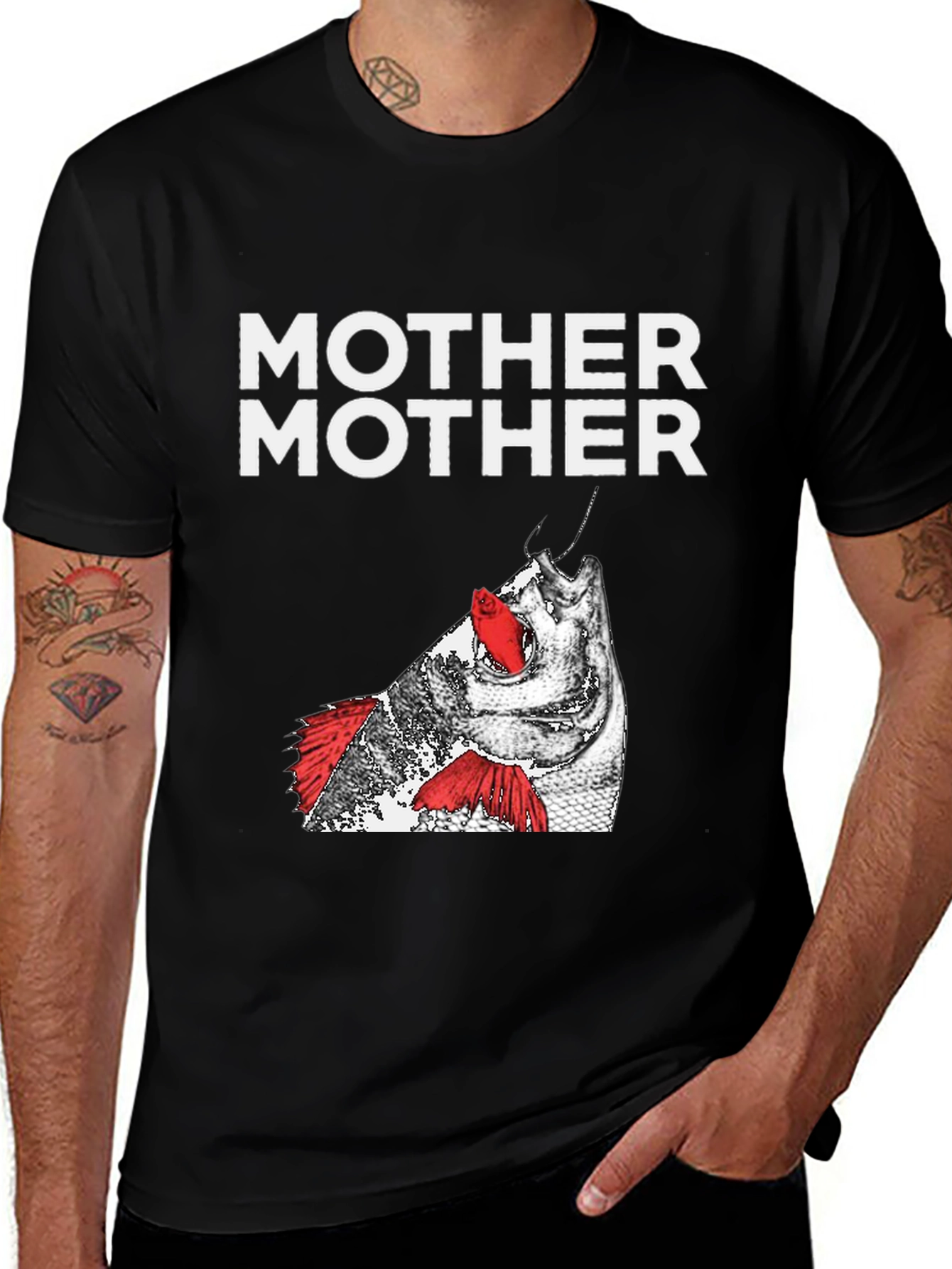 Variant 11 of Mother Mother Graphic Tee - Black Cotton Blend