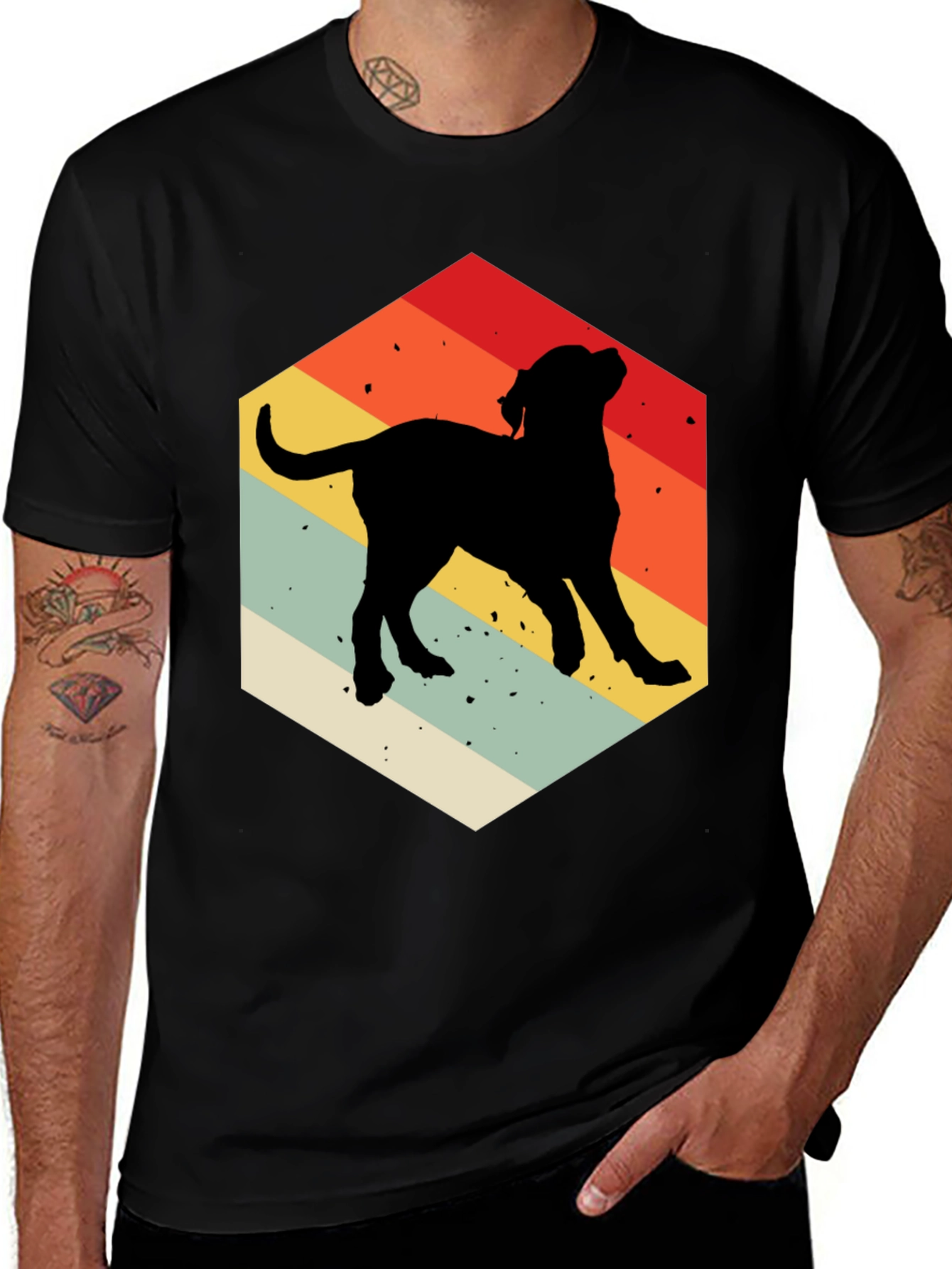 Variant 13 of Retro Dog Silhouette T-Shirt