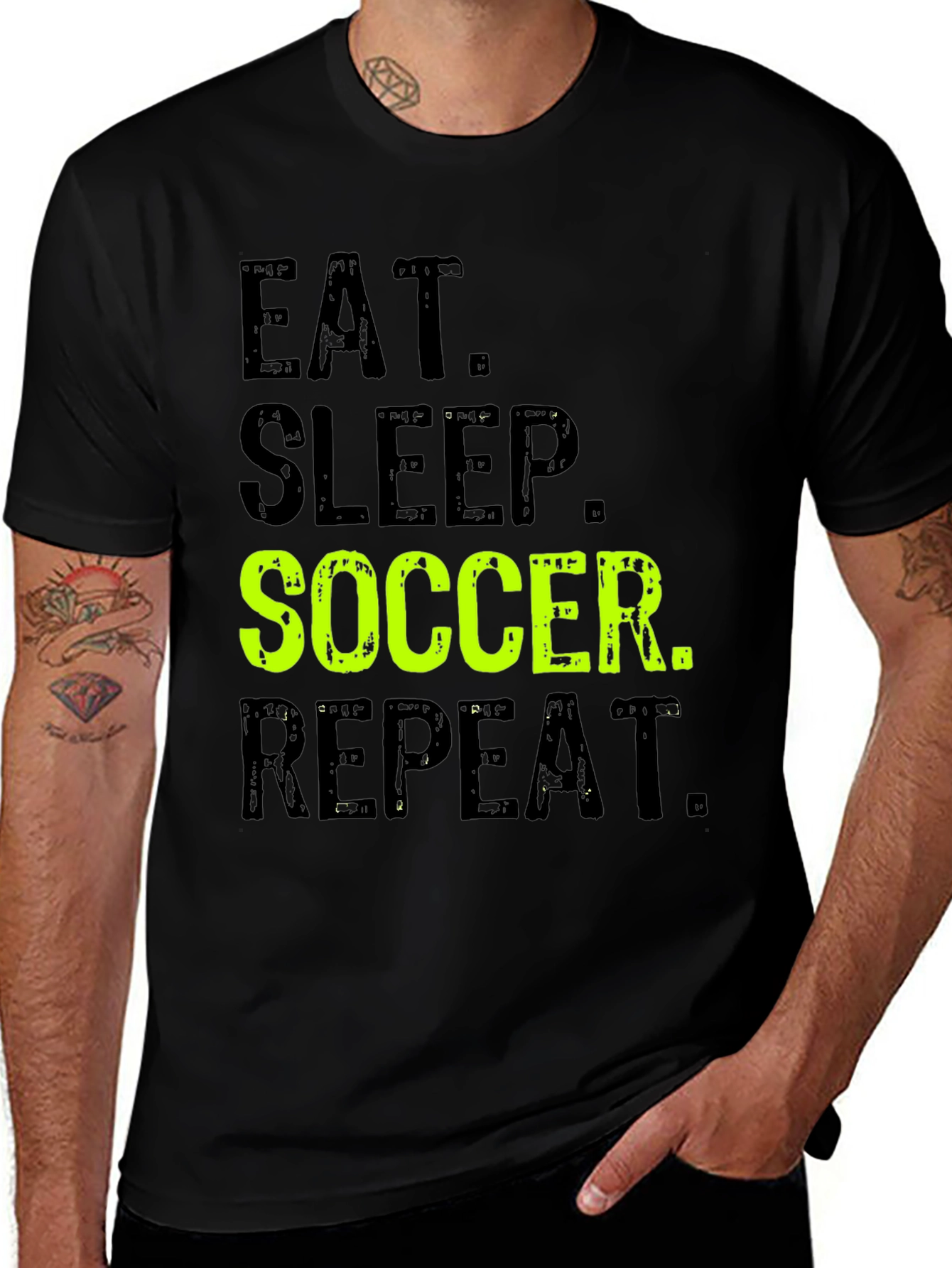 Variant 16 of Eat Sleep Soccer Repeat Graphic T-Shirt