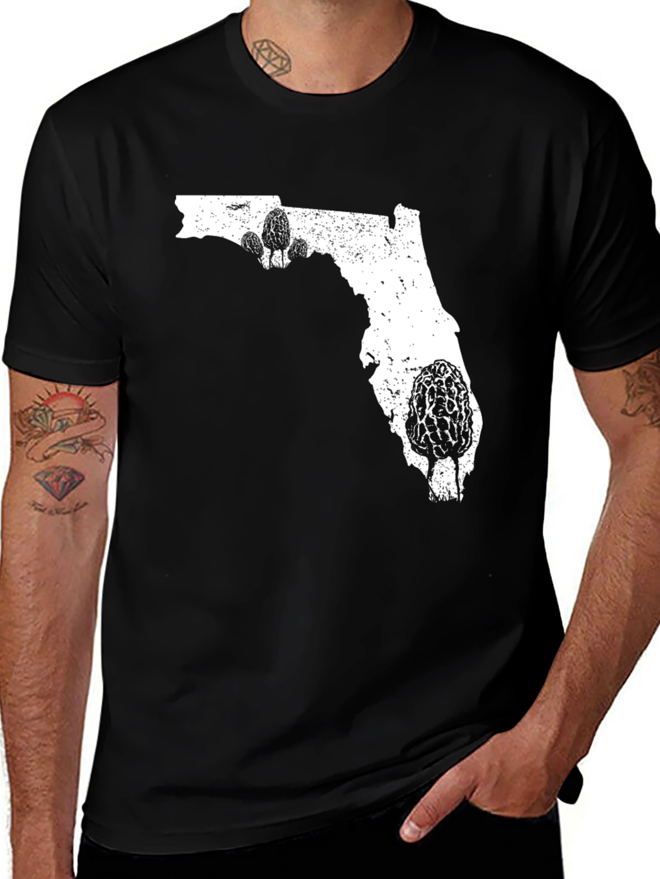 Variant 22 of Florida Mushroom Graphic Tee - Black