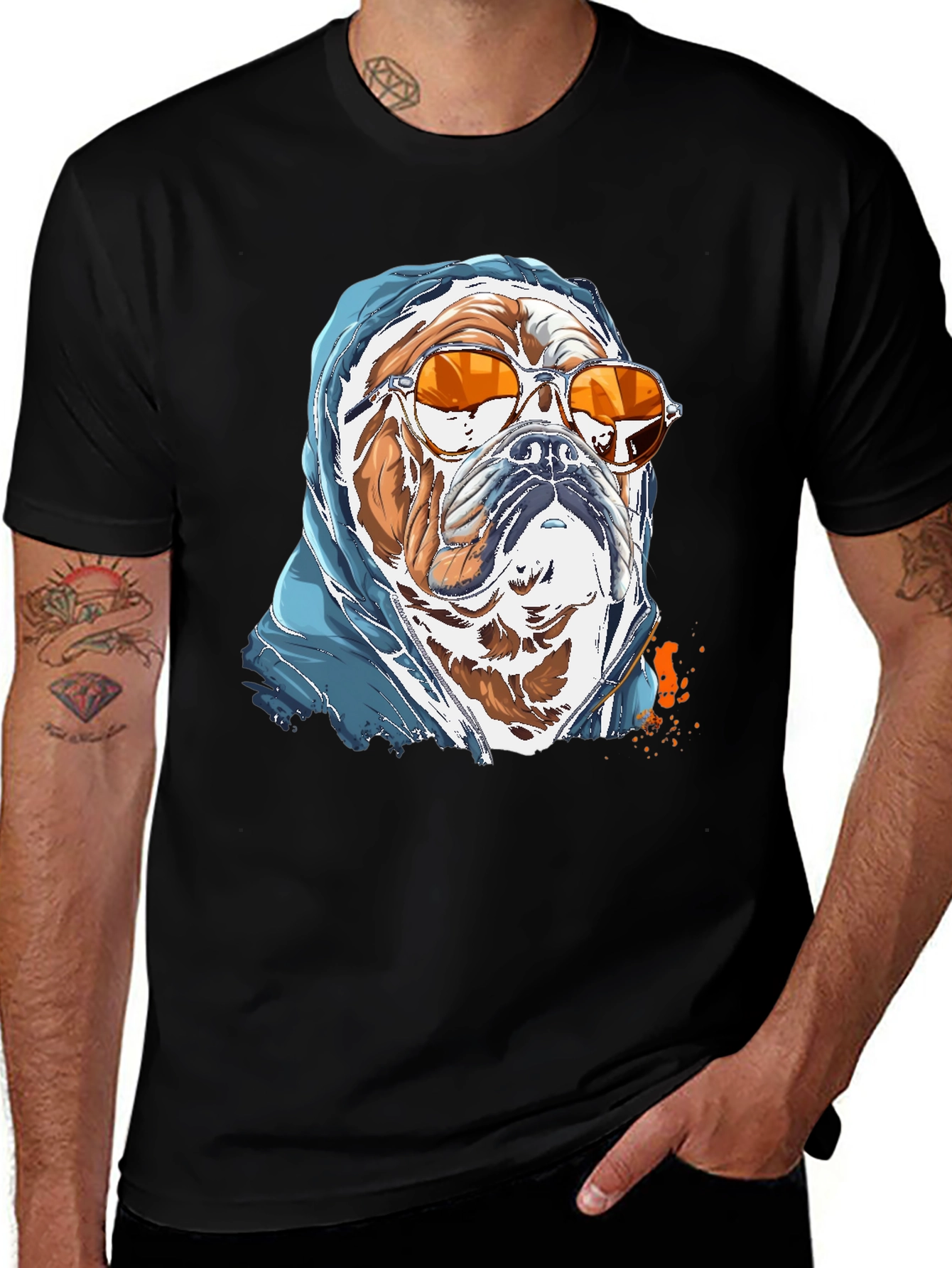 Variant 15 of Cool Bulldog T-Shirt - Trendy Dog Graphic Tee