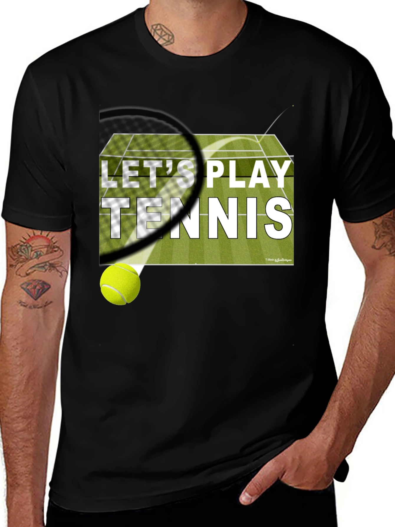 Variant 22 of Let's Play Tennis Graphic T-Shirt
