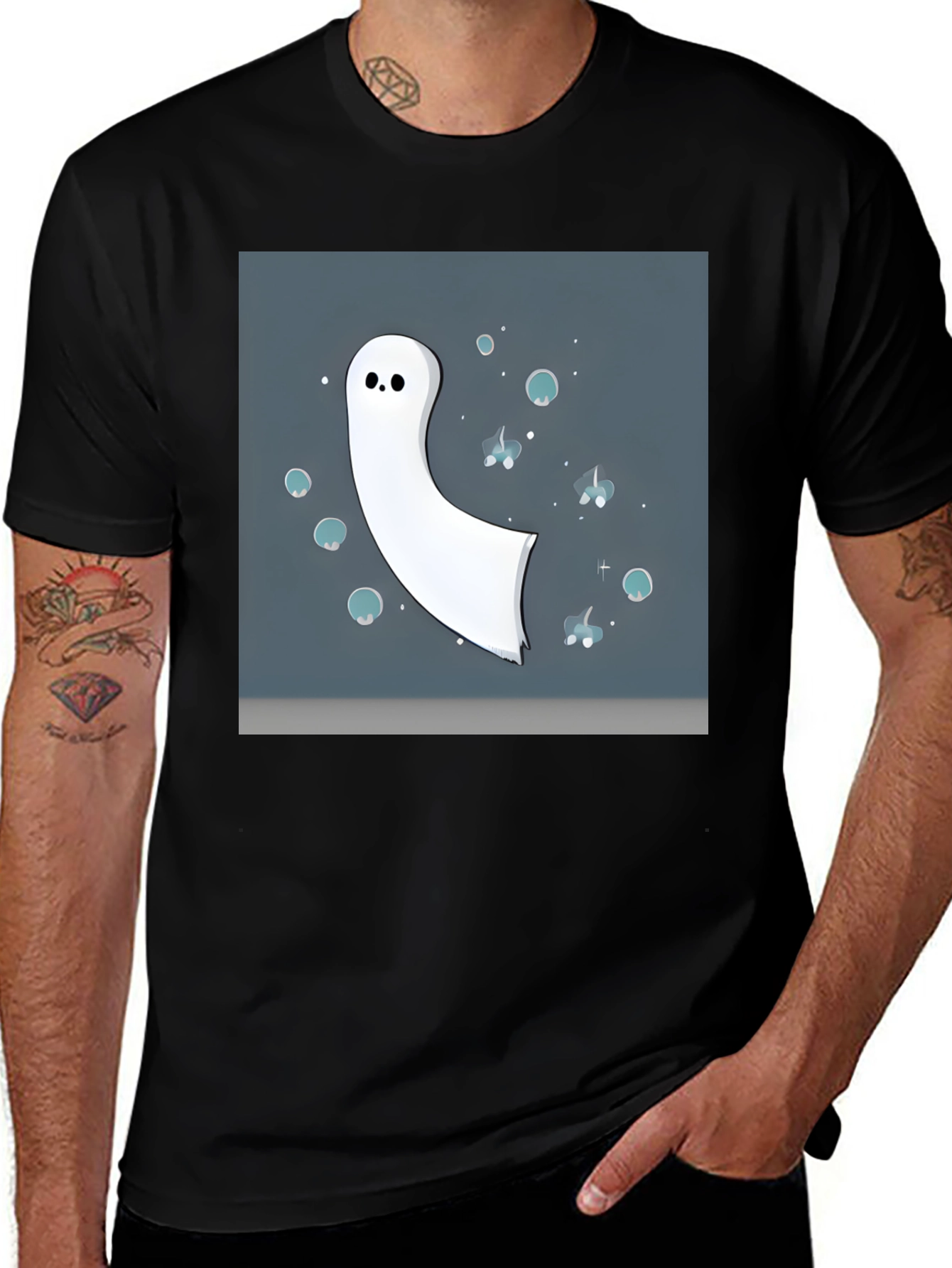 Variant 15 of Cute Ghost T-Shirt - Spooky Season Style