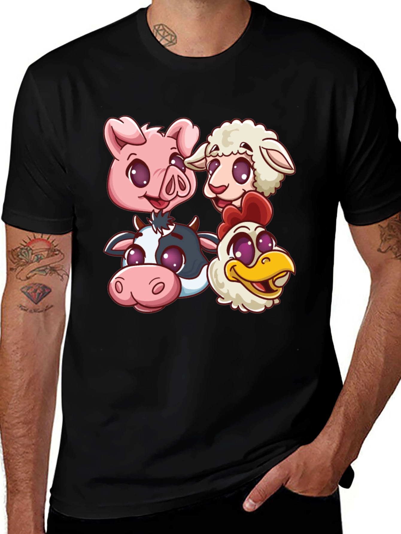 Variant 13 of Farm Animal Cartoon Tee