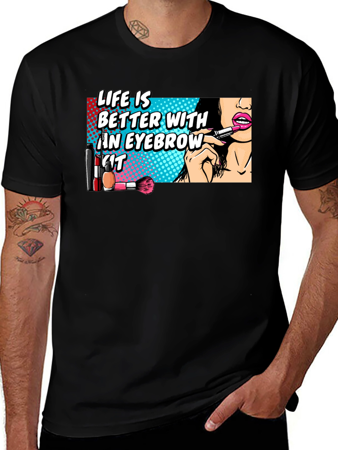 Variant 18 of Eyebrow Kit T-Shirt - Life Is Better