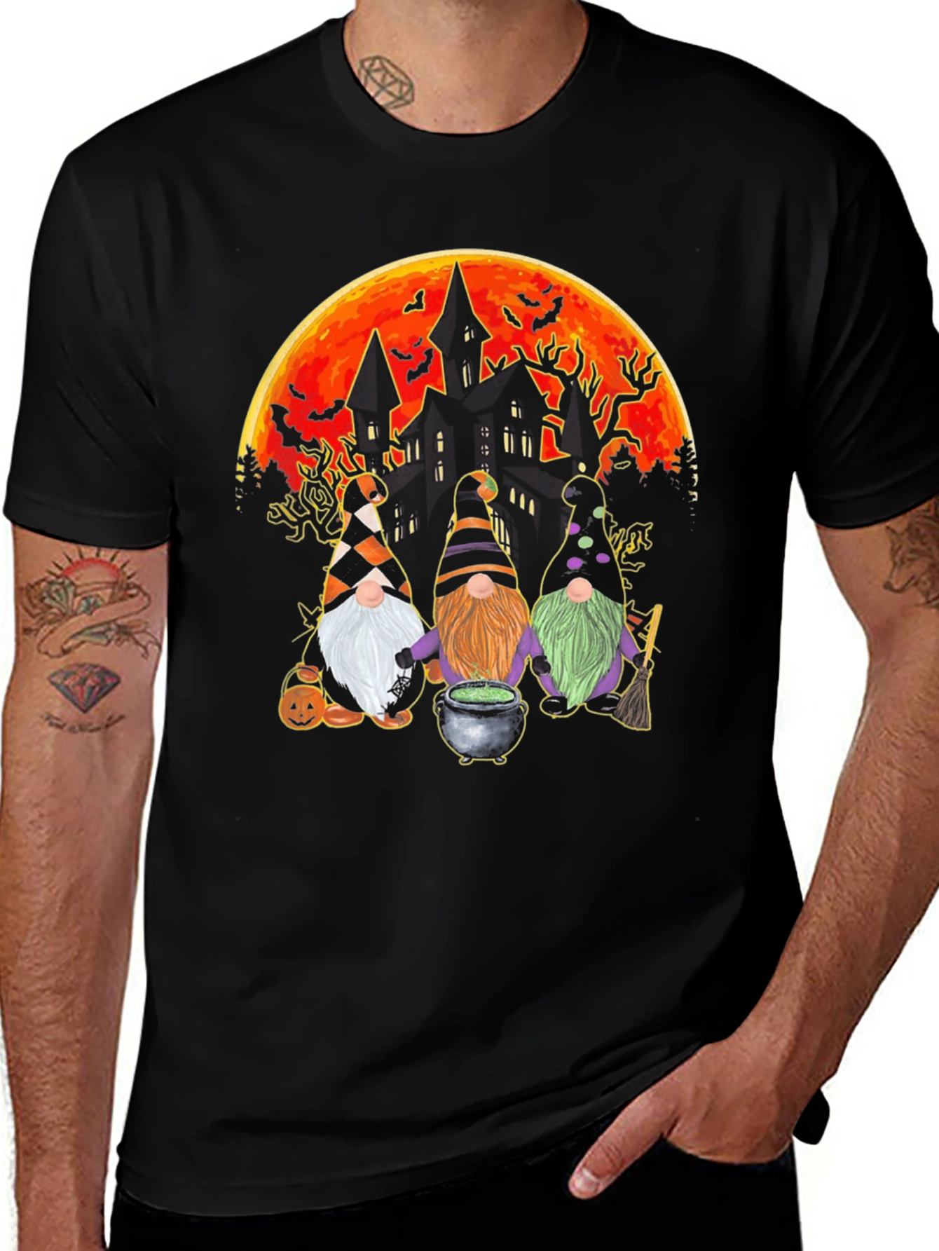 Variant 19 of Halloween Gnomes T-Shirt: Spooky Fun!