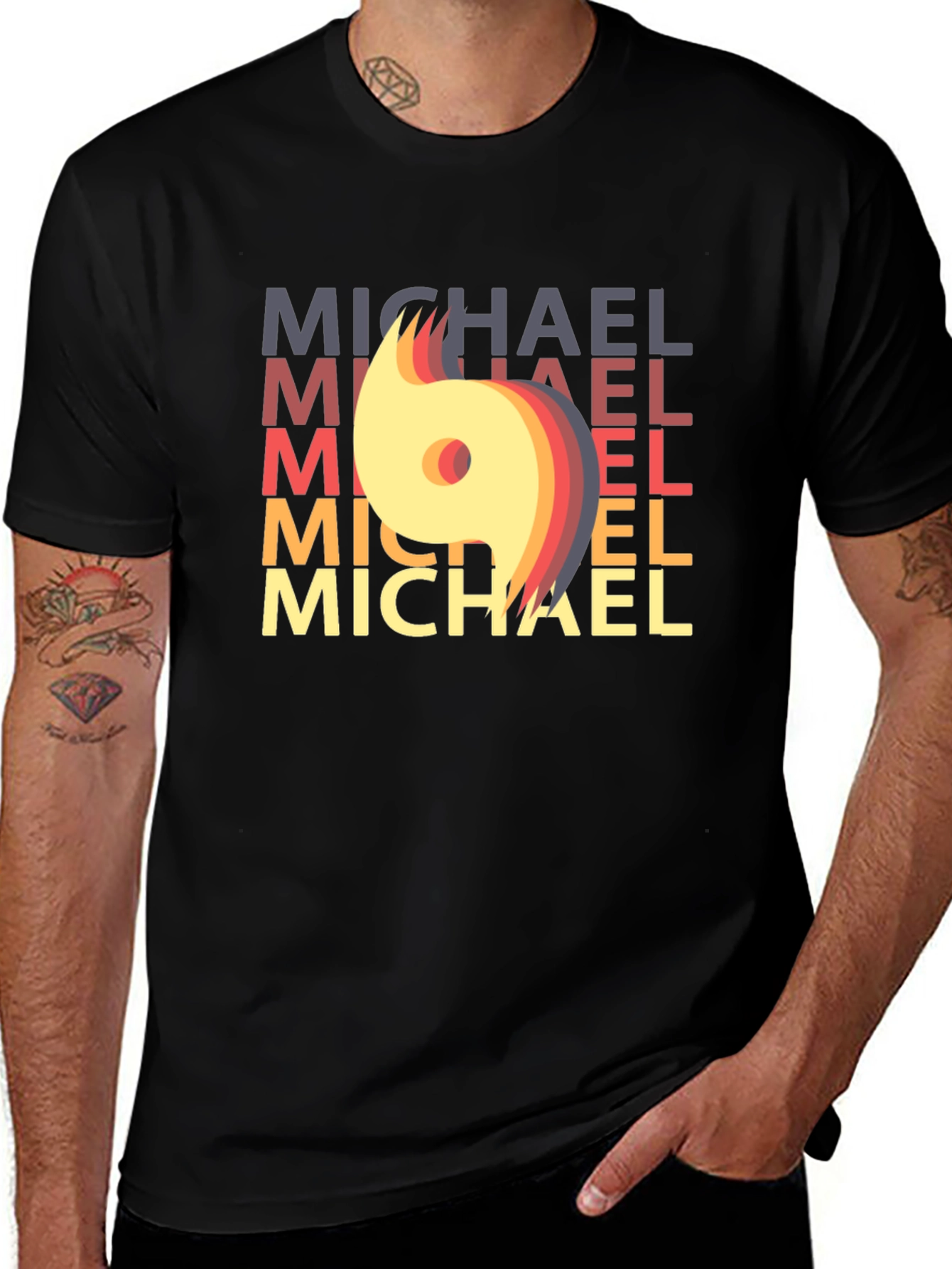 Variant 10 of Retro Michael Tornado Graphic T-Shirt