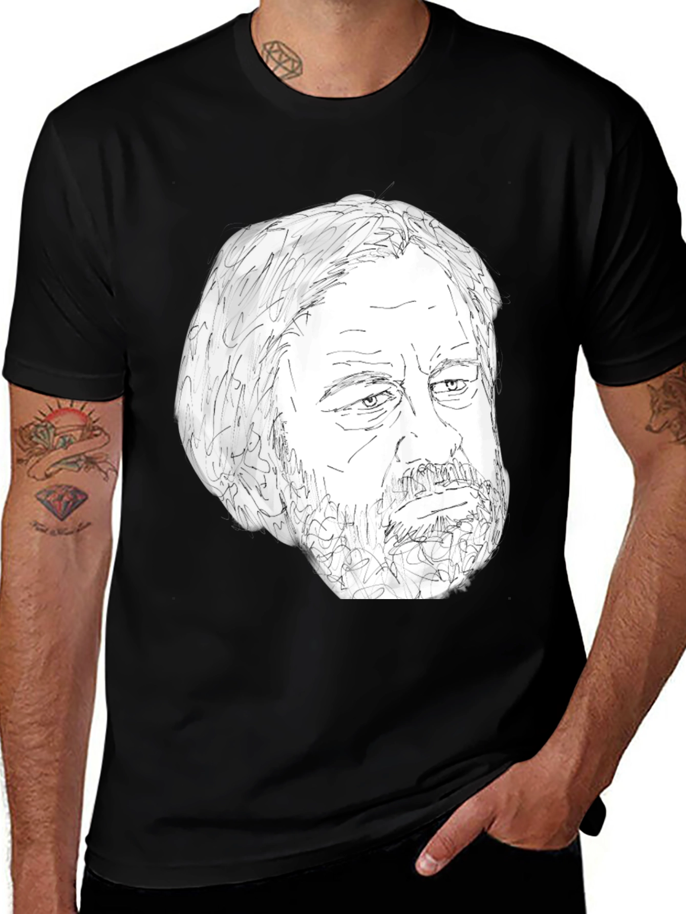 Variant 26 of Sketch Art Tee - Funny Face Graphic T-Shirt