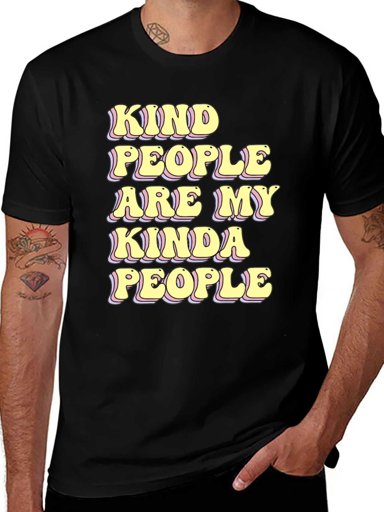 Variant 20 of Kind People Graphic Tee - Retro Design