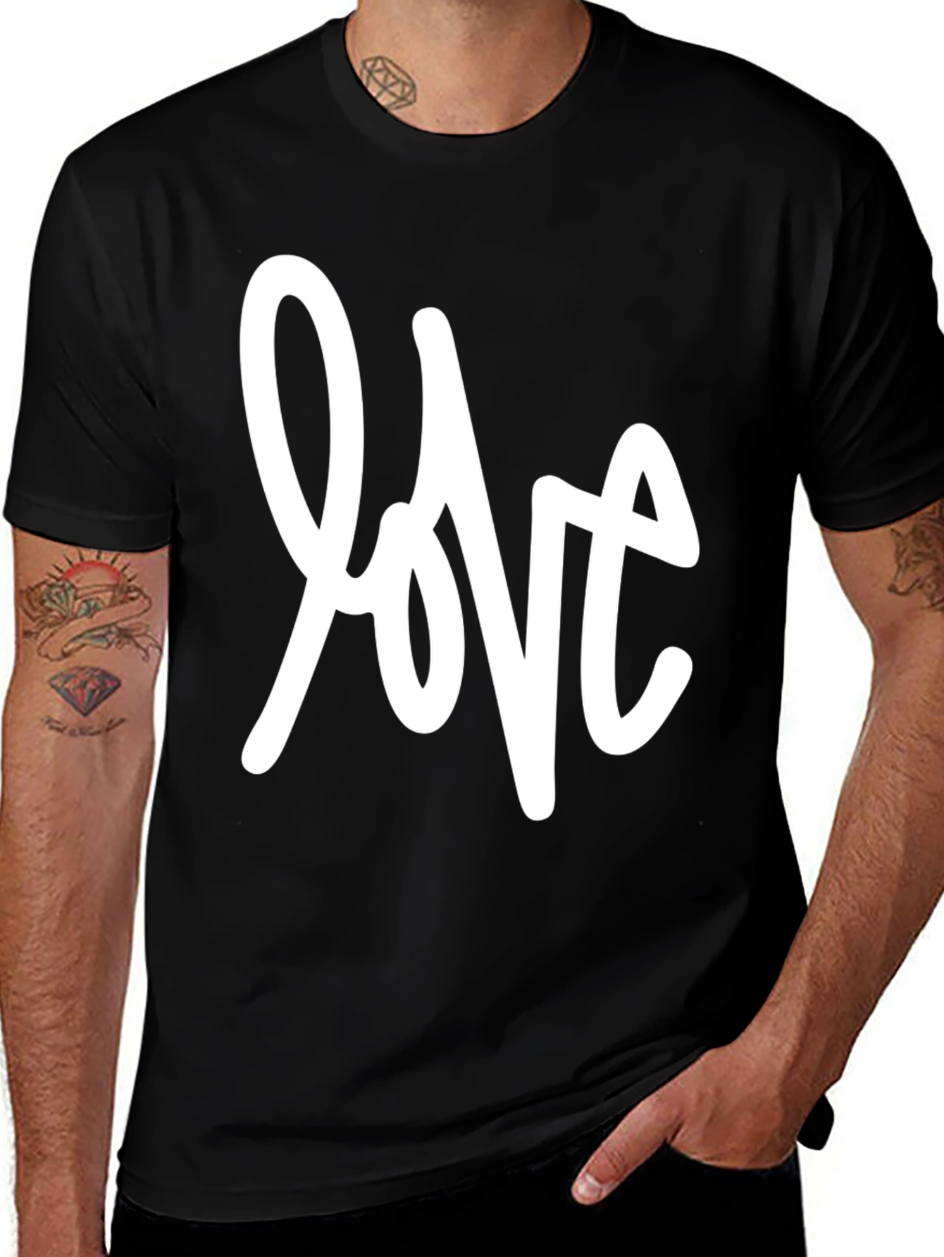 Variant 15 of Love Graphic Print Black T-Shirt
