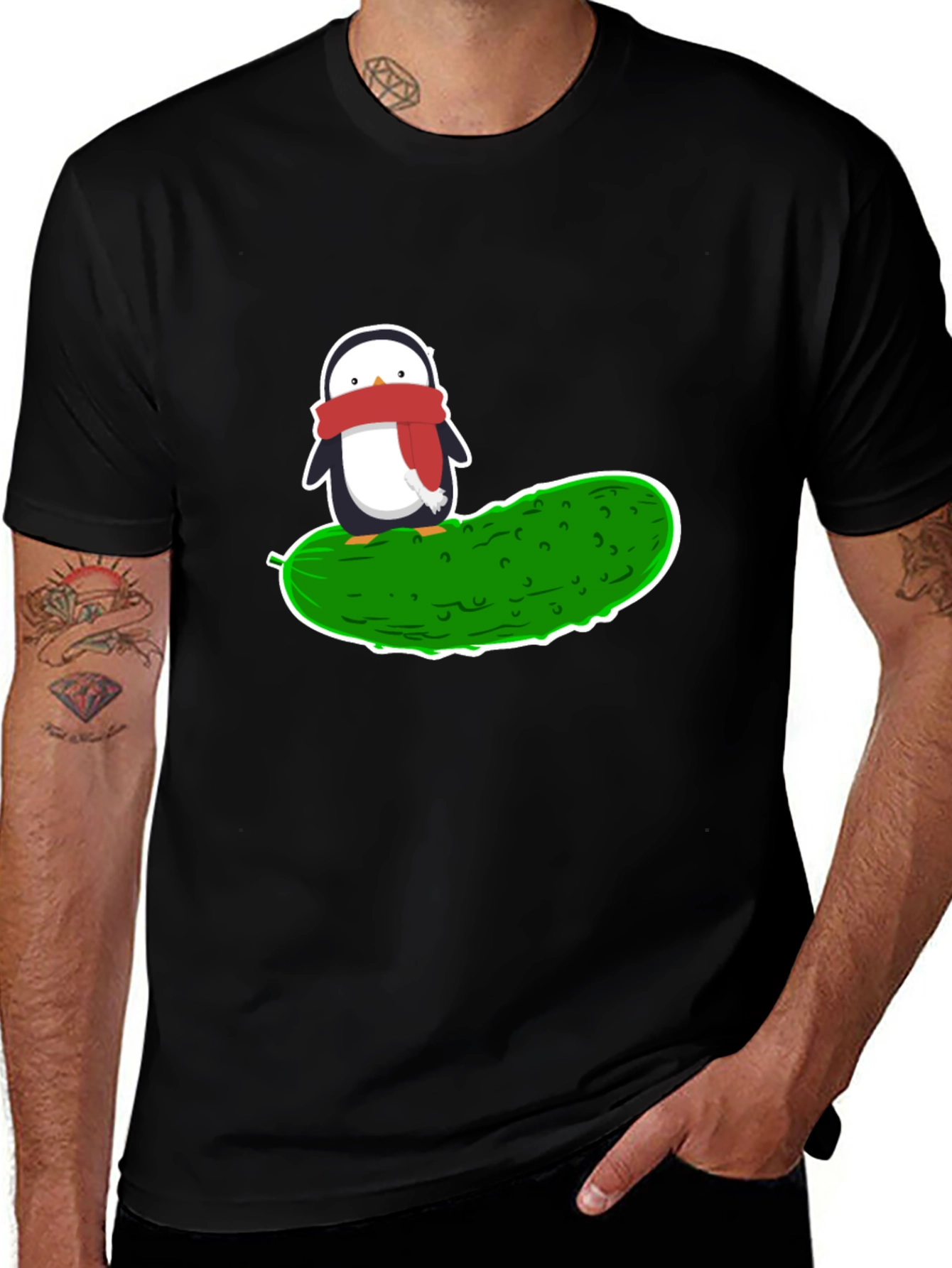 Variant 8 of Penguin on Pickle Graphic Tee