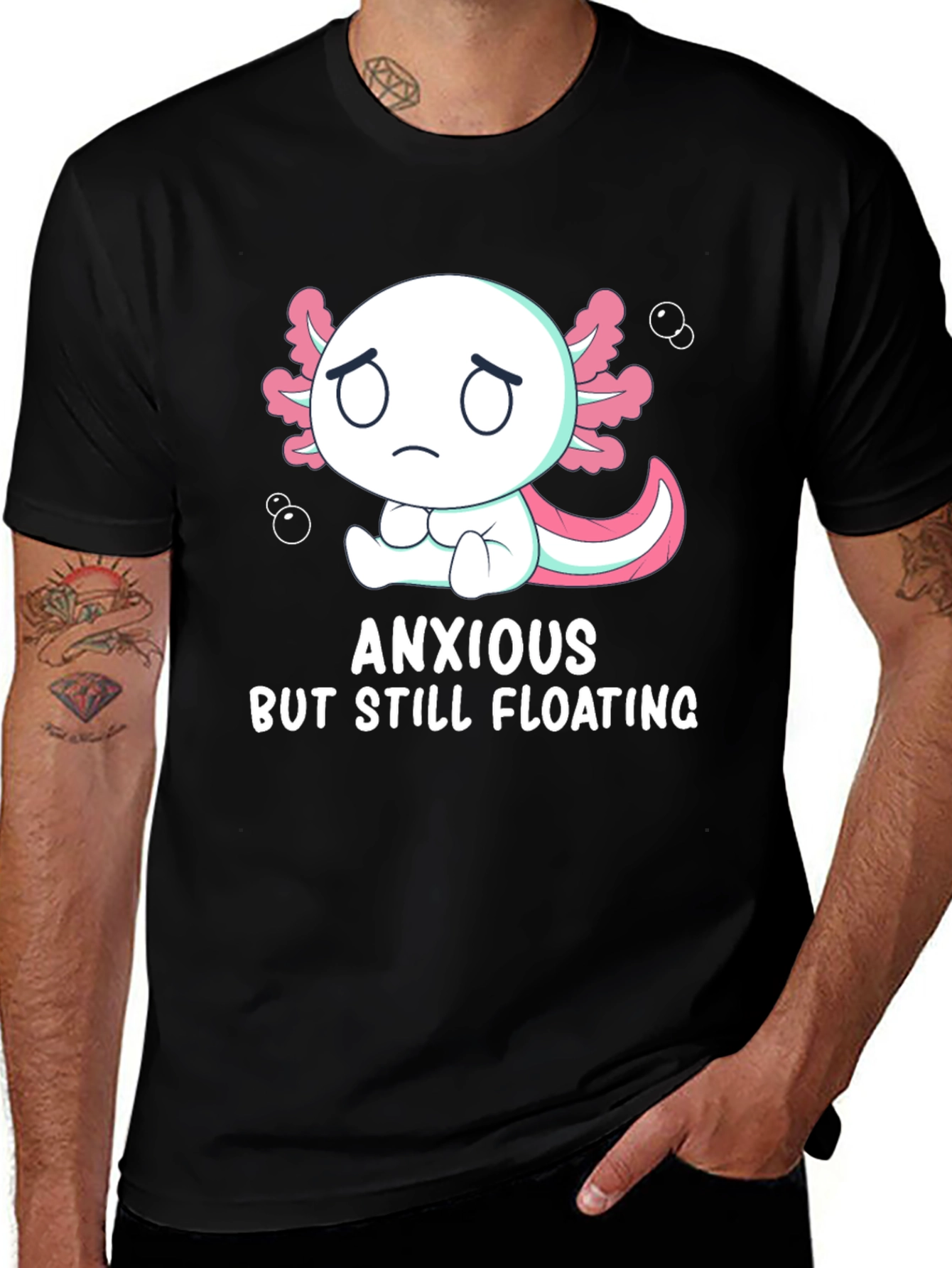 Variant 22 of Anxious But Still Floating Axolotl T-Shirt
