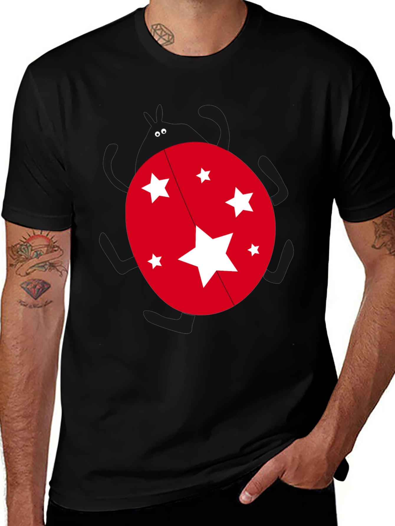 Ladybug Star T-Shirt - Fun Graphic Tee