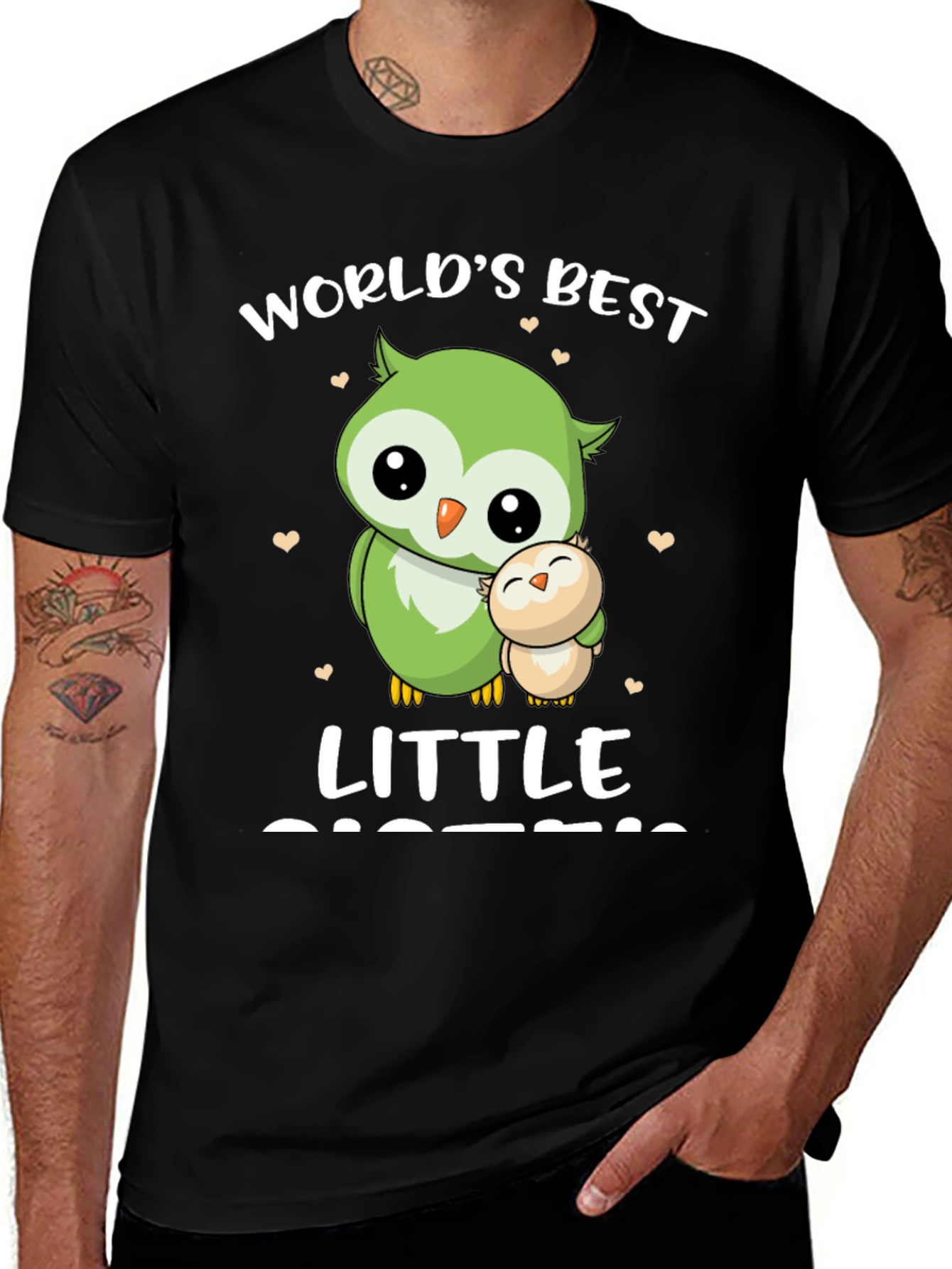 World's Best Little Sister Owl T-Shirt