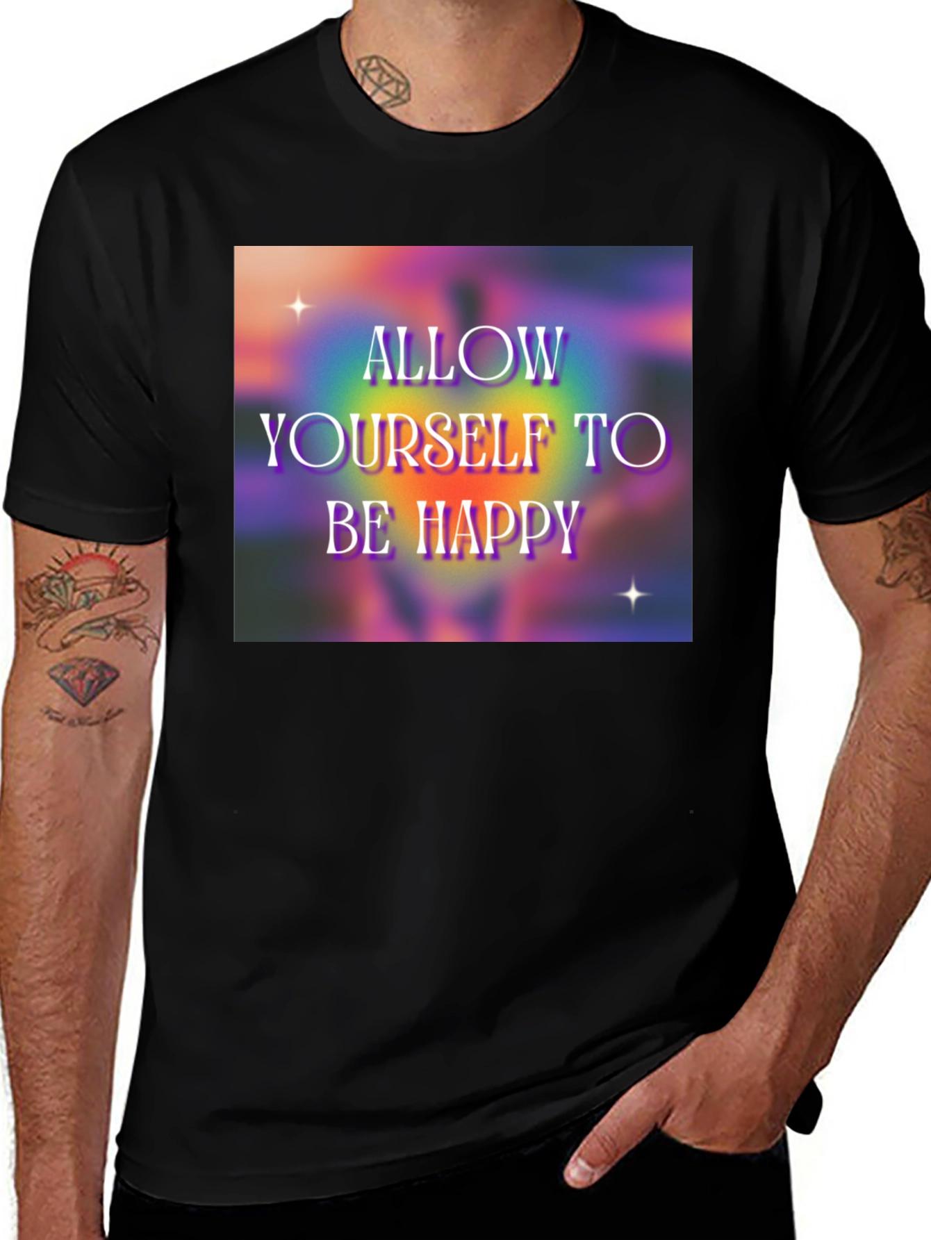 Variant 6 of Allow Yourself to Be Happy Graphic T-Shirt