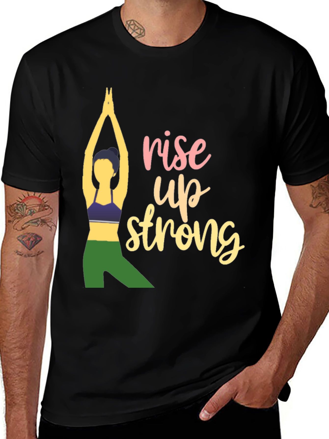 Variant 6 of Rise Up Strong Yoga T-Shirt