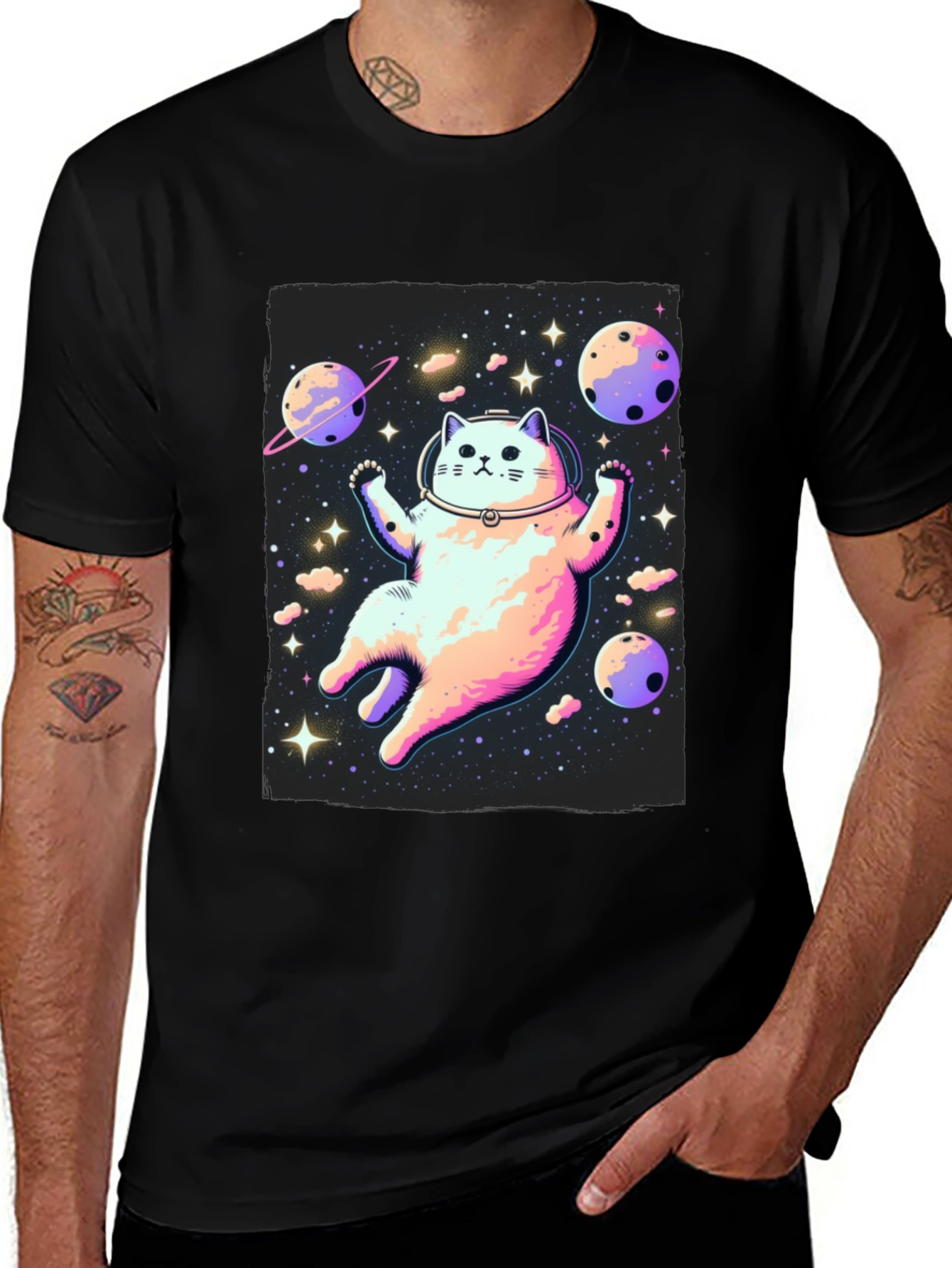 Variant 22 of Astronaut Cat T-Shirt - Space Adventure Tee