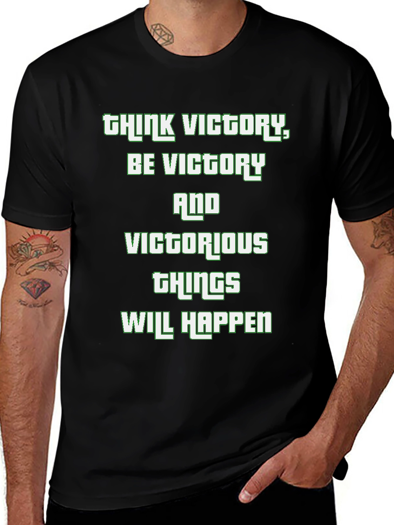 Think Victory Graphic Tee - Motivational T-Shirt