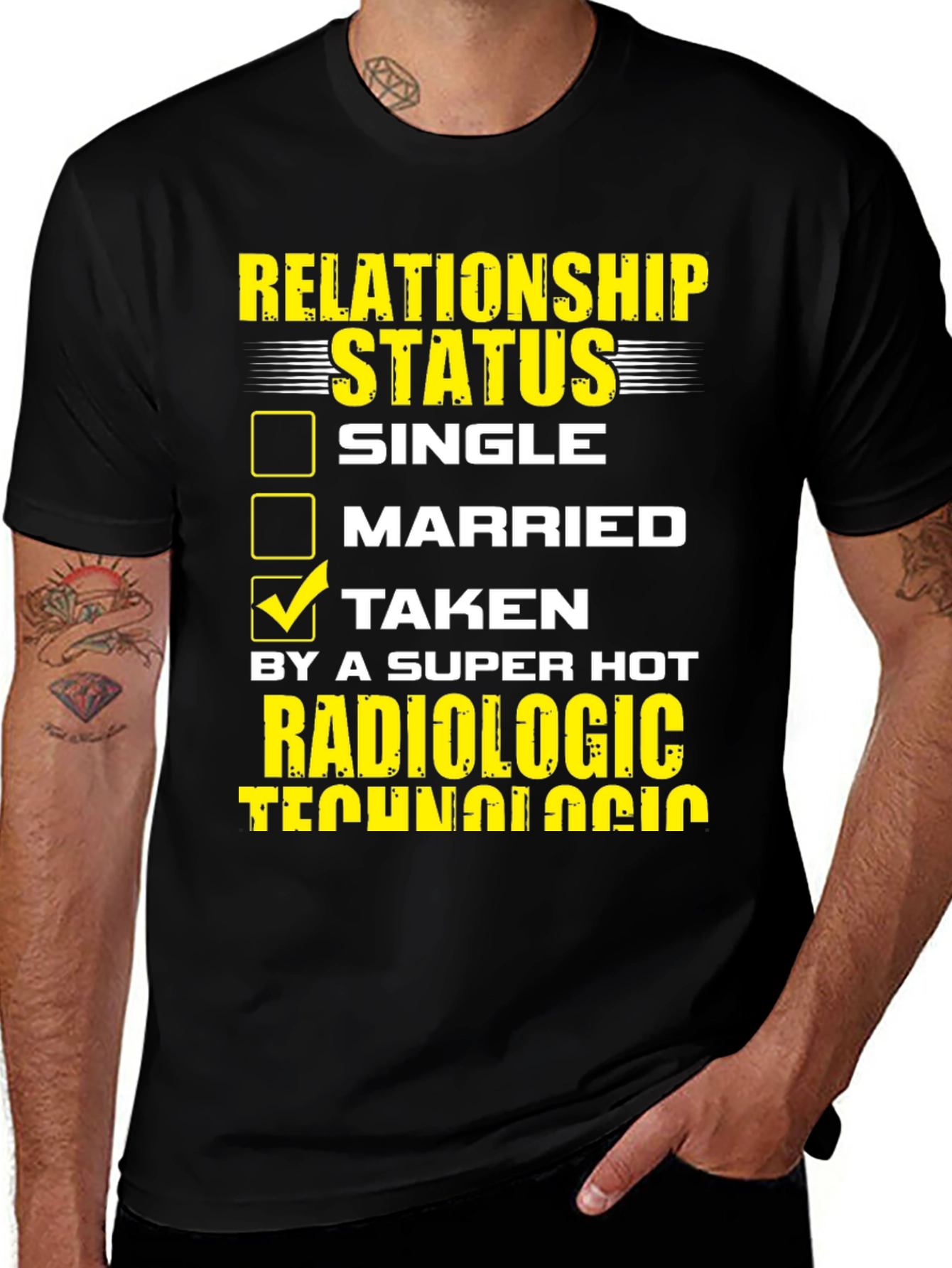 Variant 5 of Radiologic Technologist Relationship Status T-Shirt