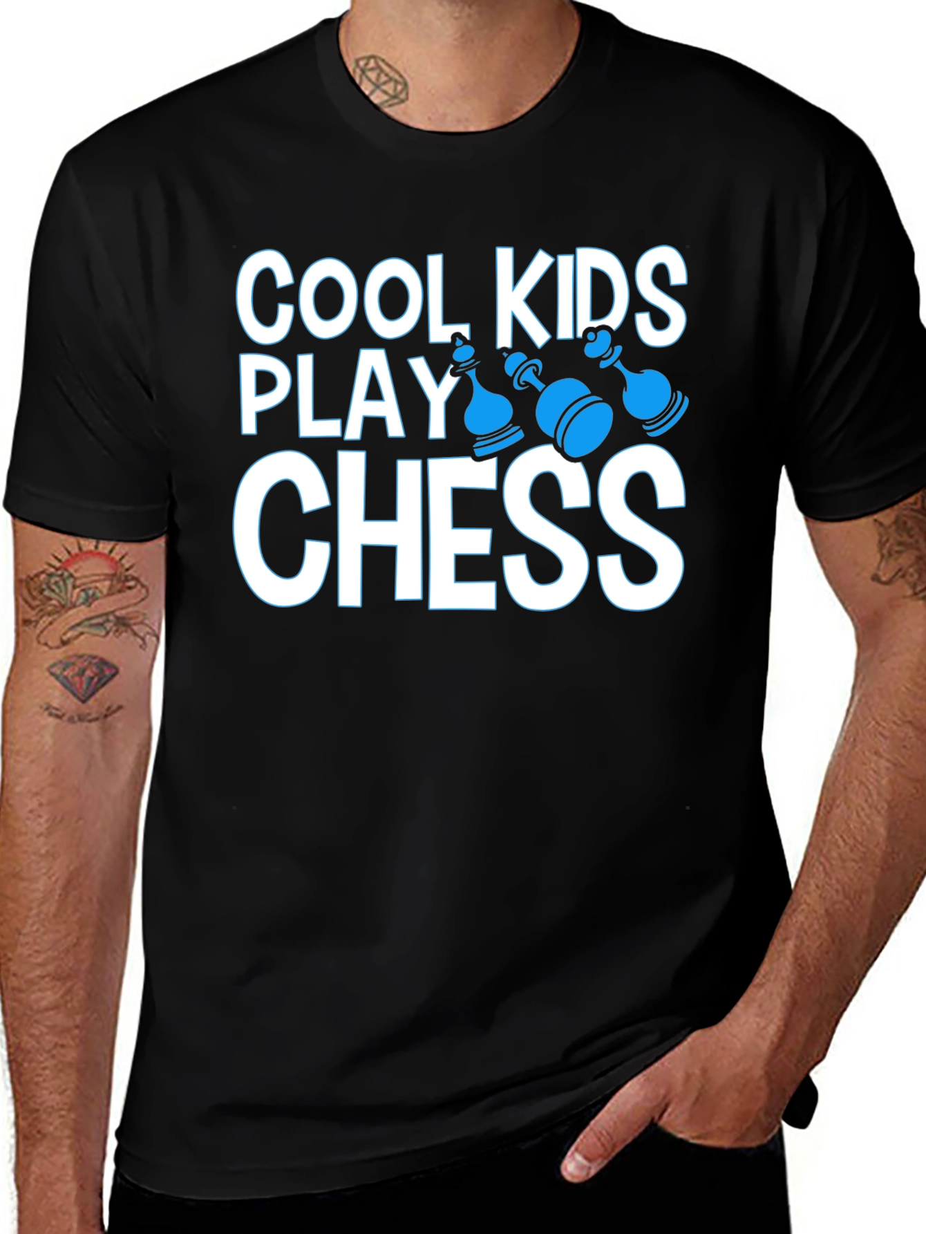 Variant 11 of Cool Kids Play Chess T-Shirt
