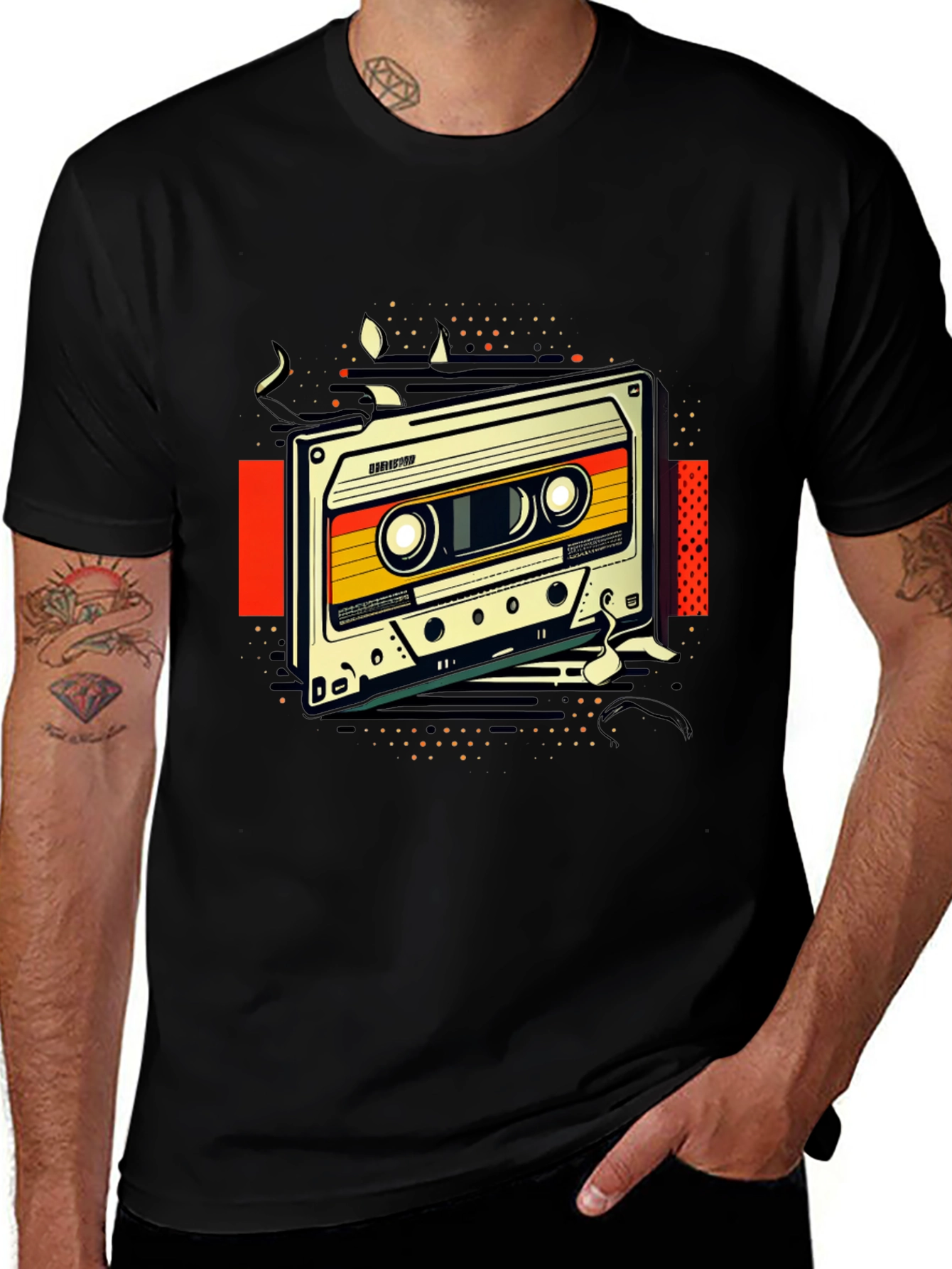 Variant 10 of Retro Cassette Graphic T-Shirt