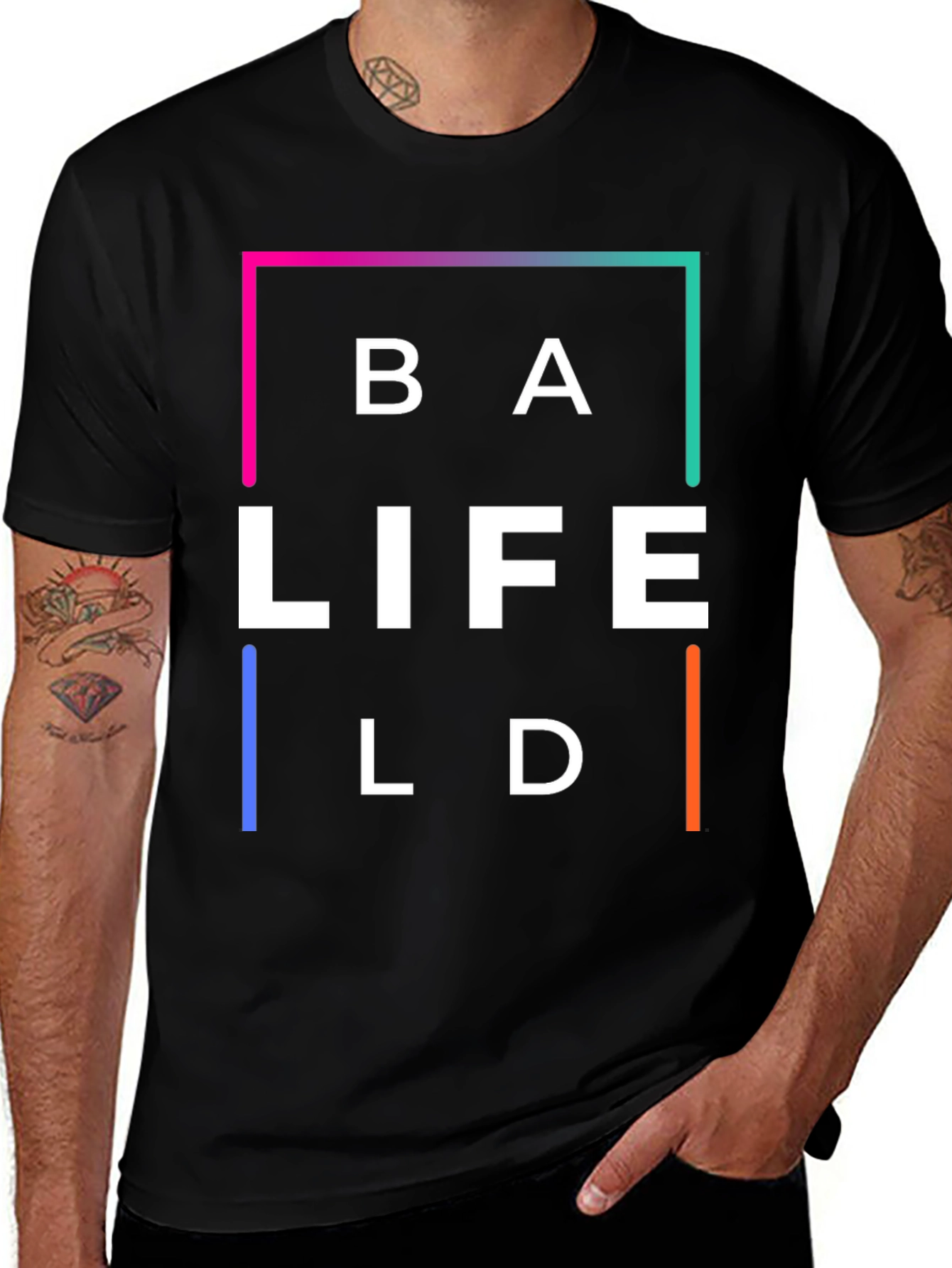Variant 8 of Bald Life LD Graphic Tee - Bold & Stylish