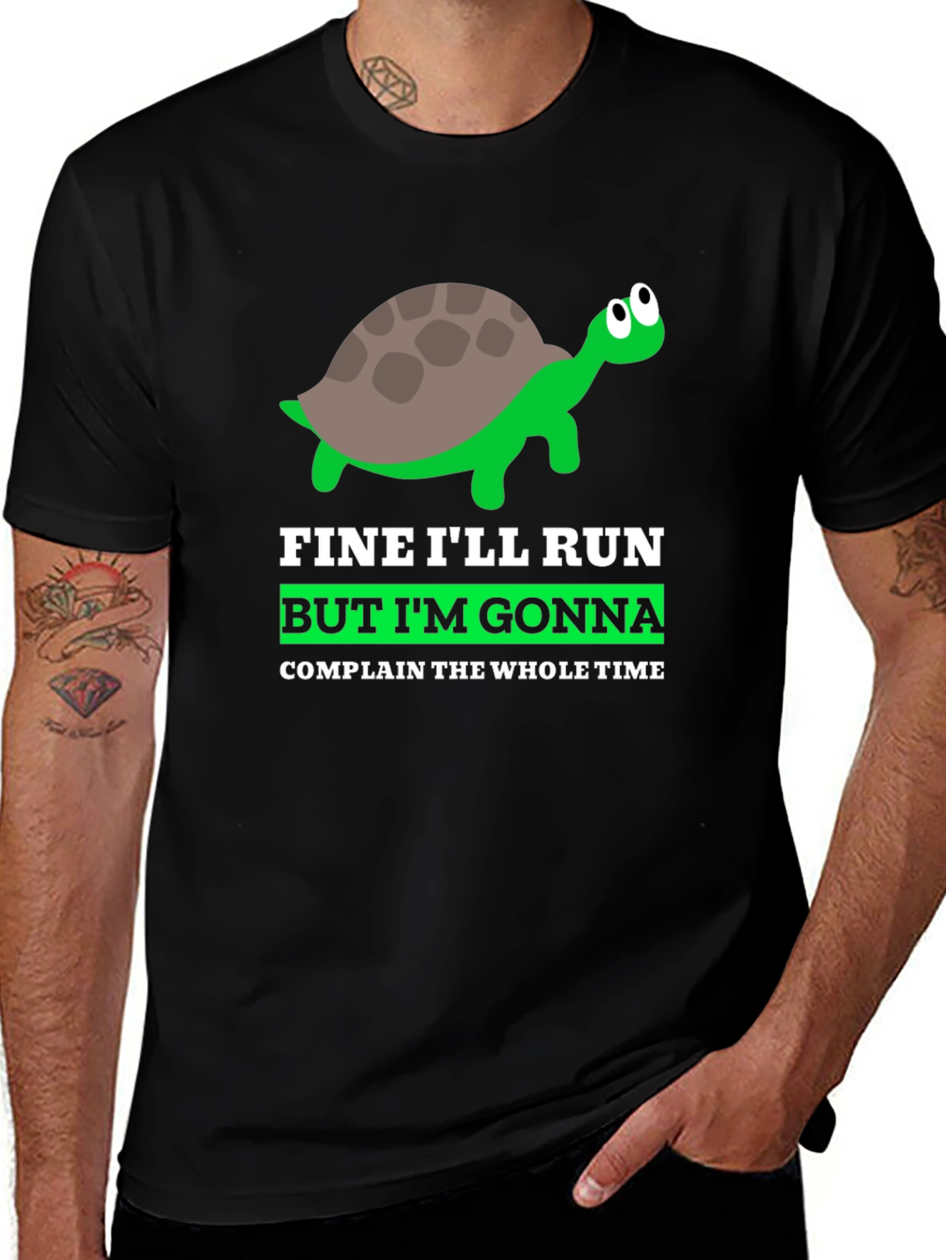 Variant 19 of Funny Turtle Running T-Shirt