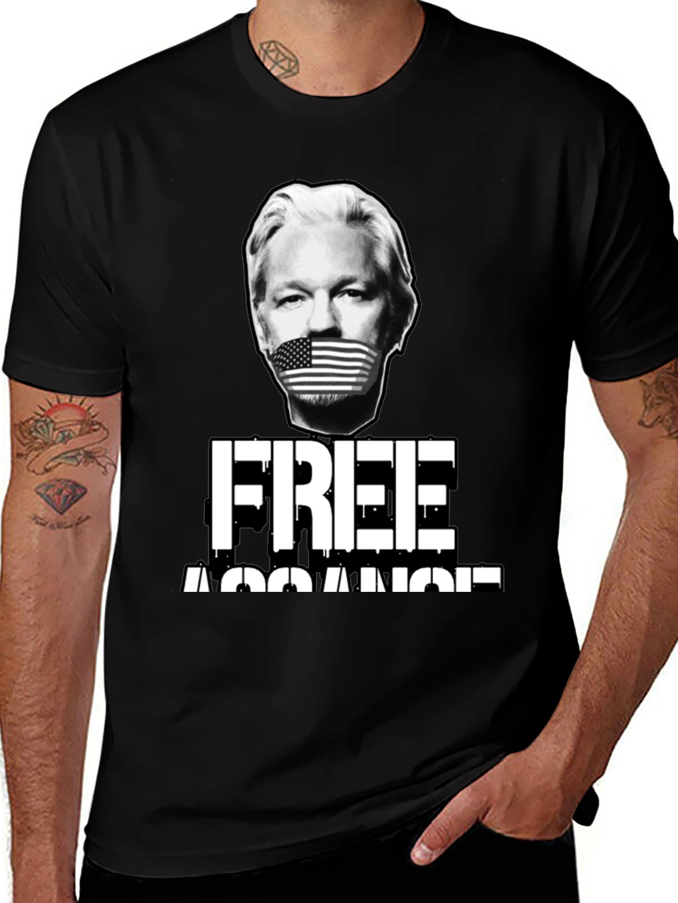 Free Assange Graphic Tee - Protest Shirt