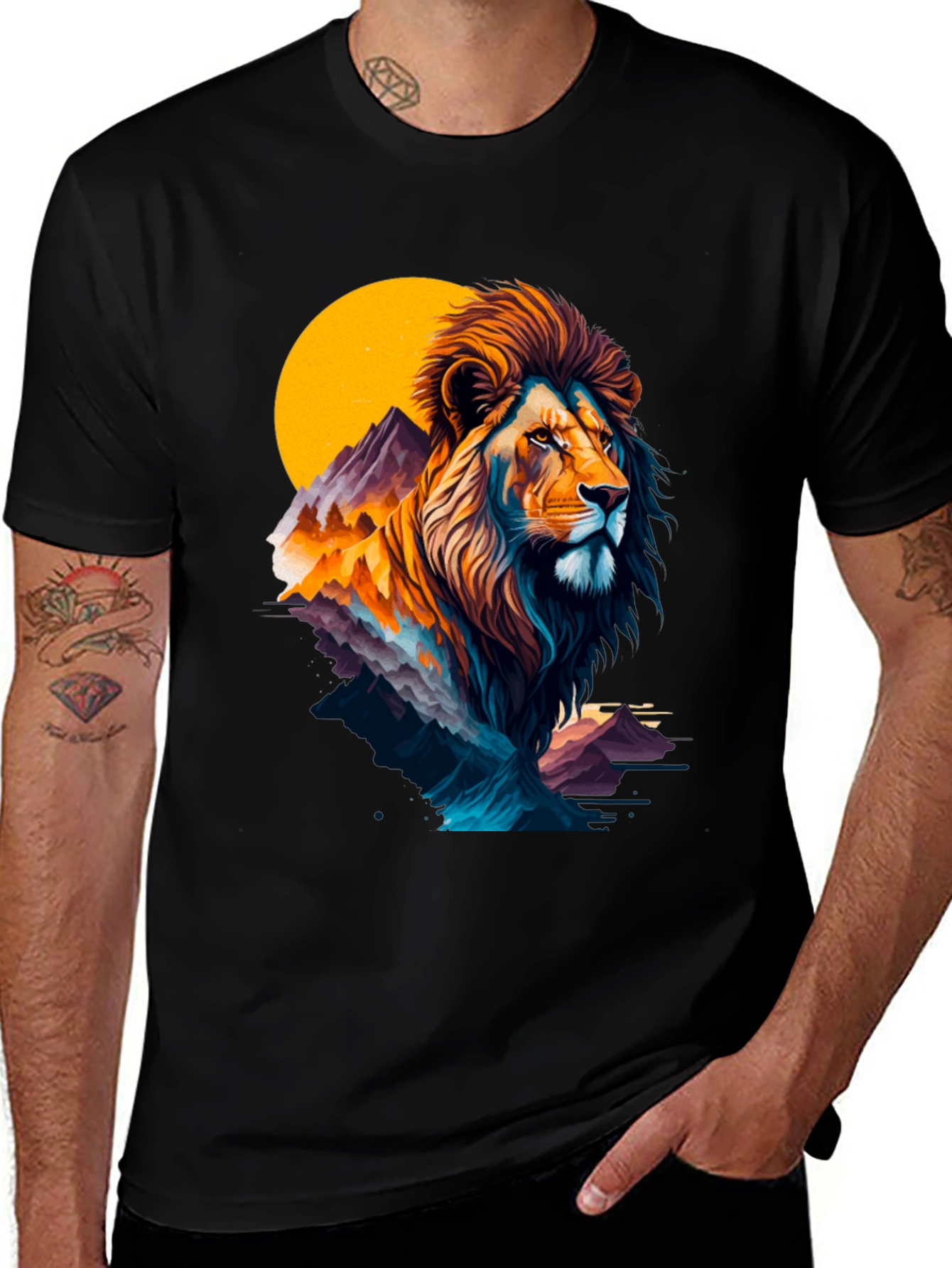 Variant 16 of Lion Mountain Graphic Tee - Nature Inspired Design