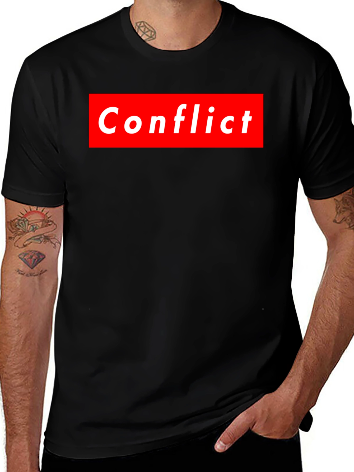 Conflict Box Logo Black T-Shirt