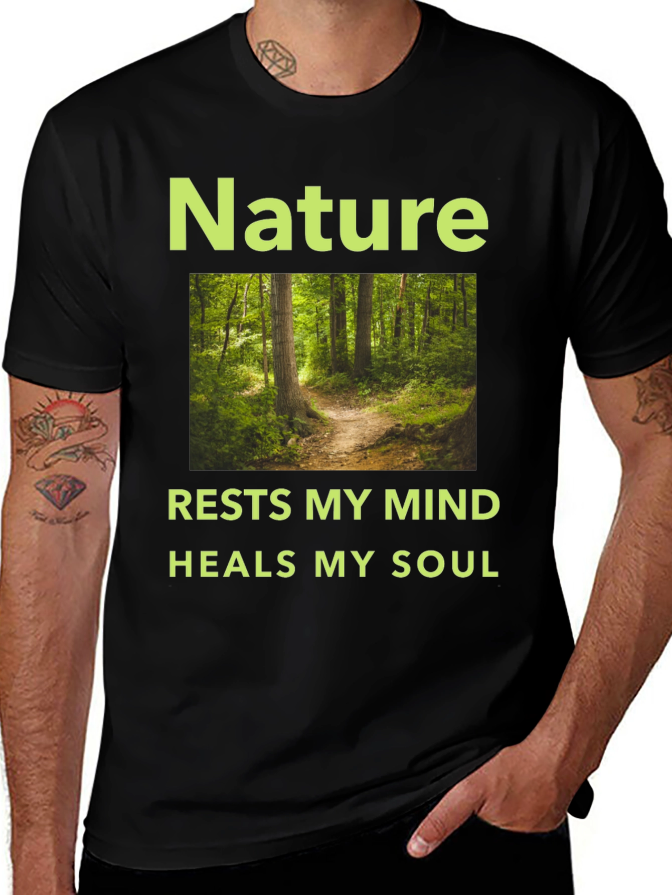 Variant 9 of Nature Rest T-Shirt - Mind & Soul Healing Tee