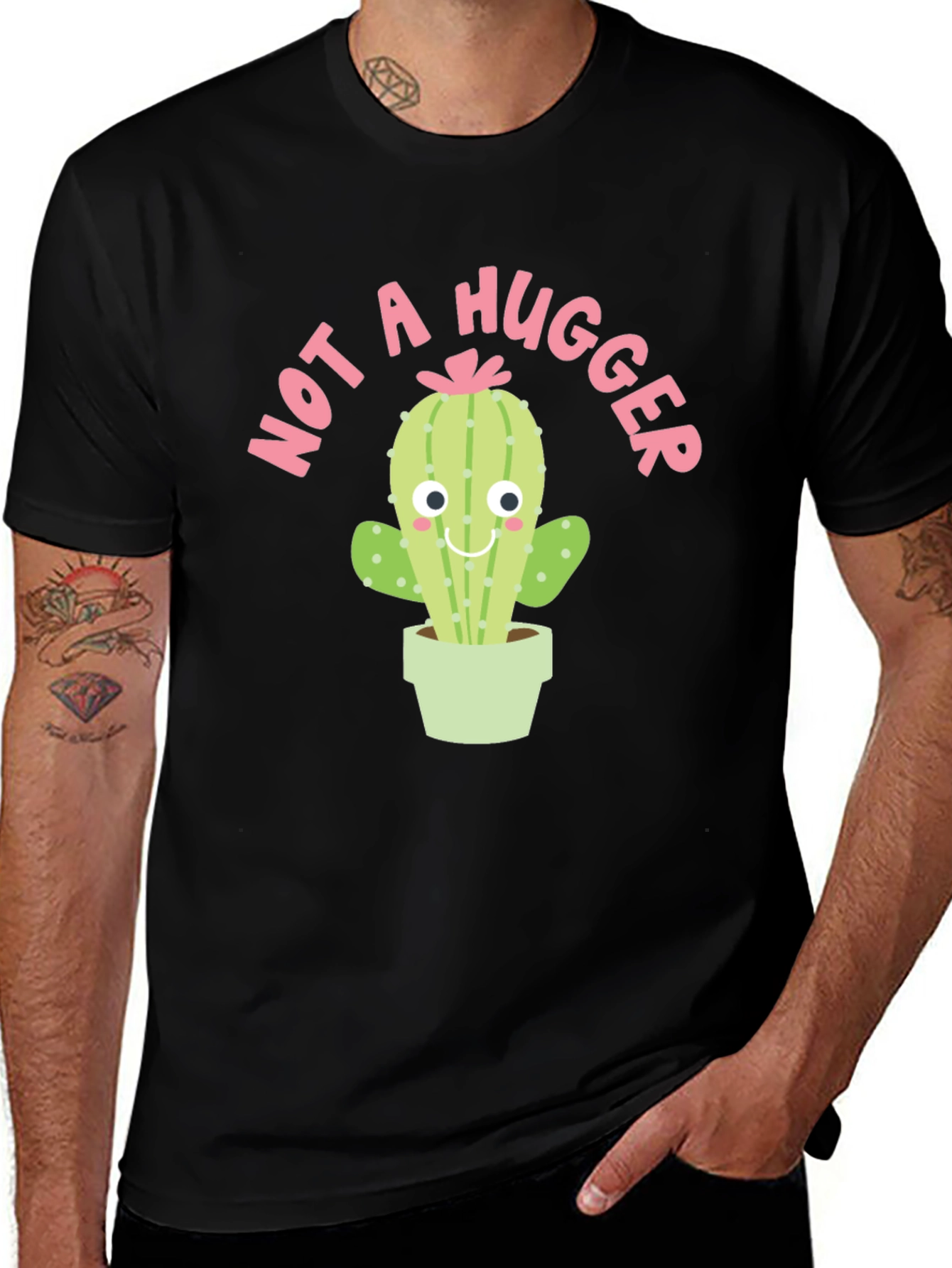 Variant 26 of Not A Hugger Cactus Graphic T-Shirt