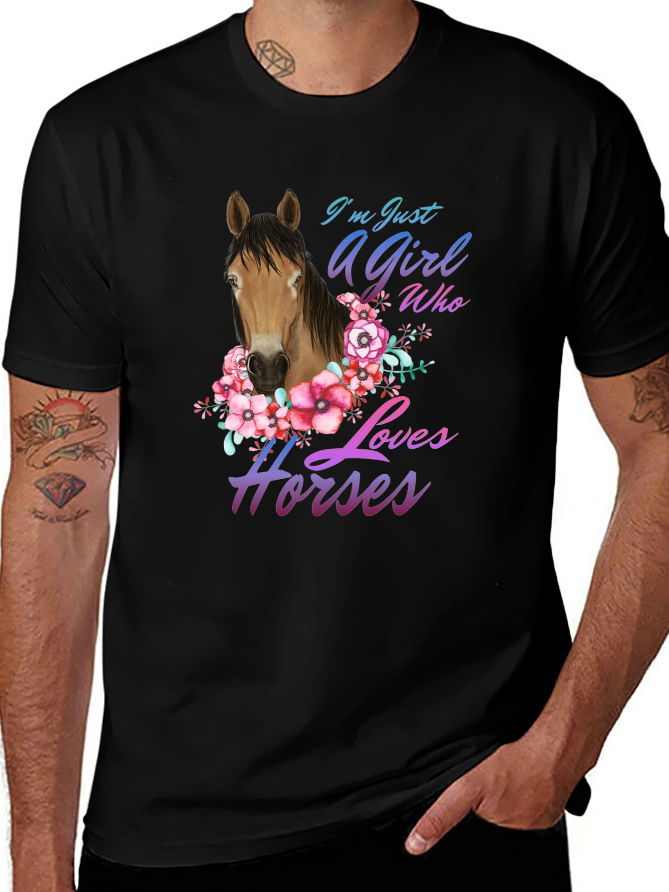 Variant 29 of I'm Just A Girl Who Loves Horses T-Shirt
